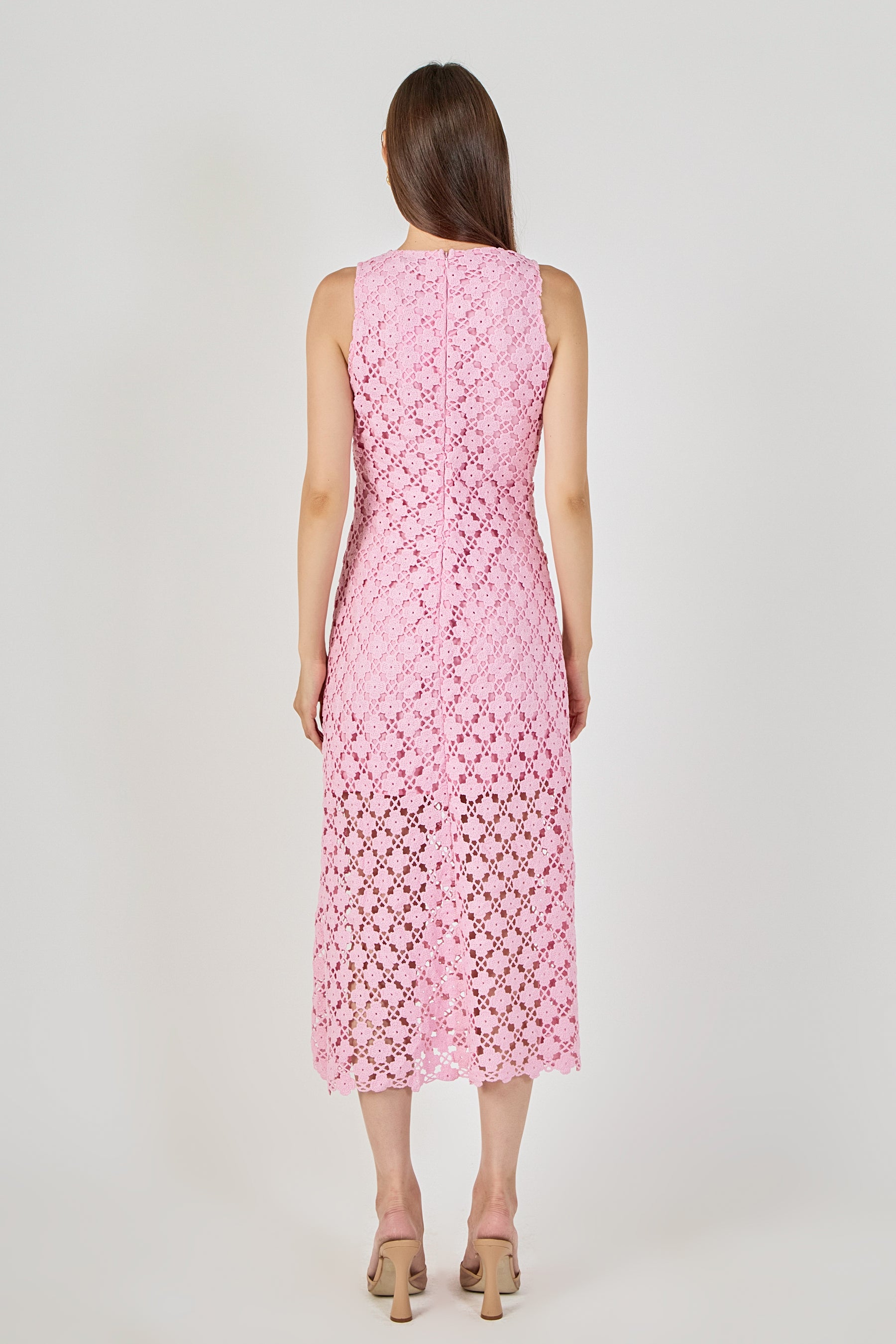 Textured Sleeveless Maxi Dress