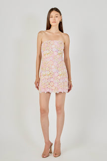 Rhine Stone Lack Mini Dress.