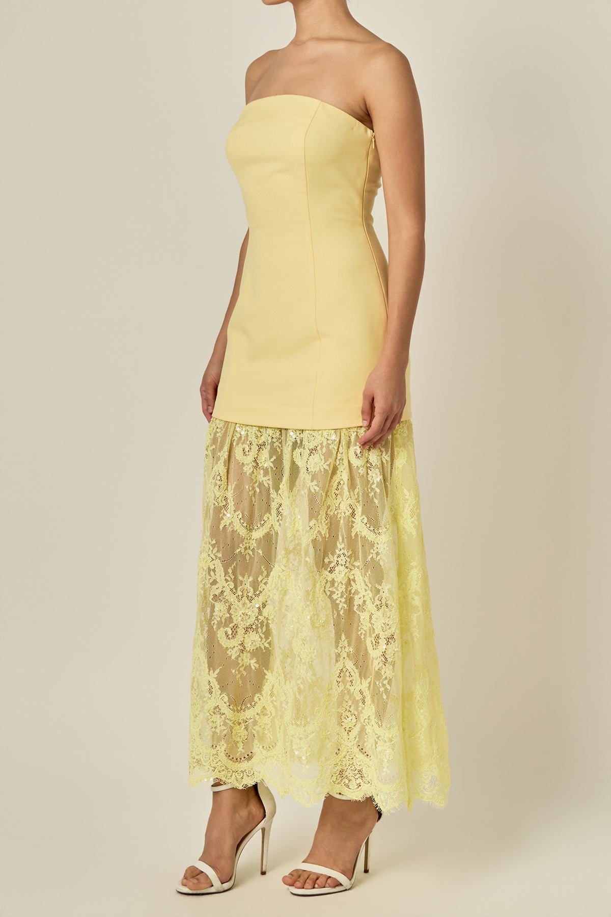 Sequin Lace Midi Dress