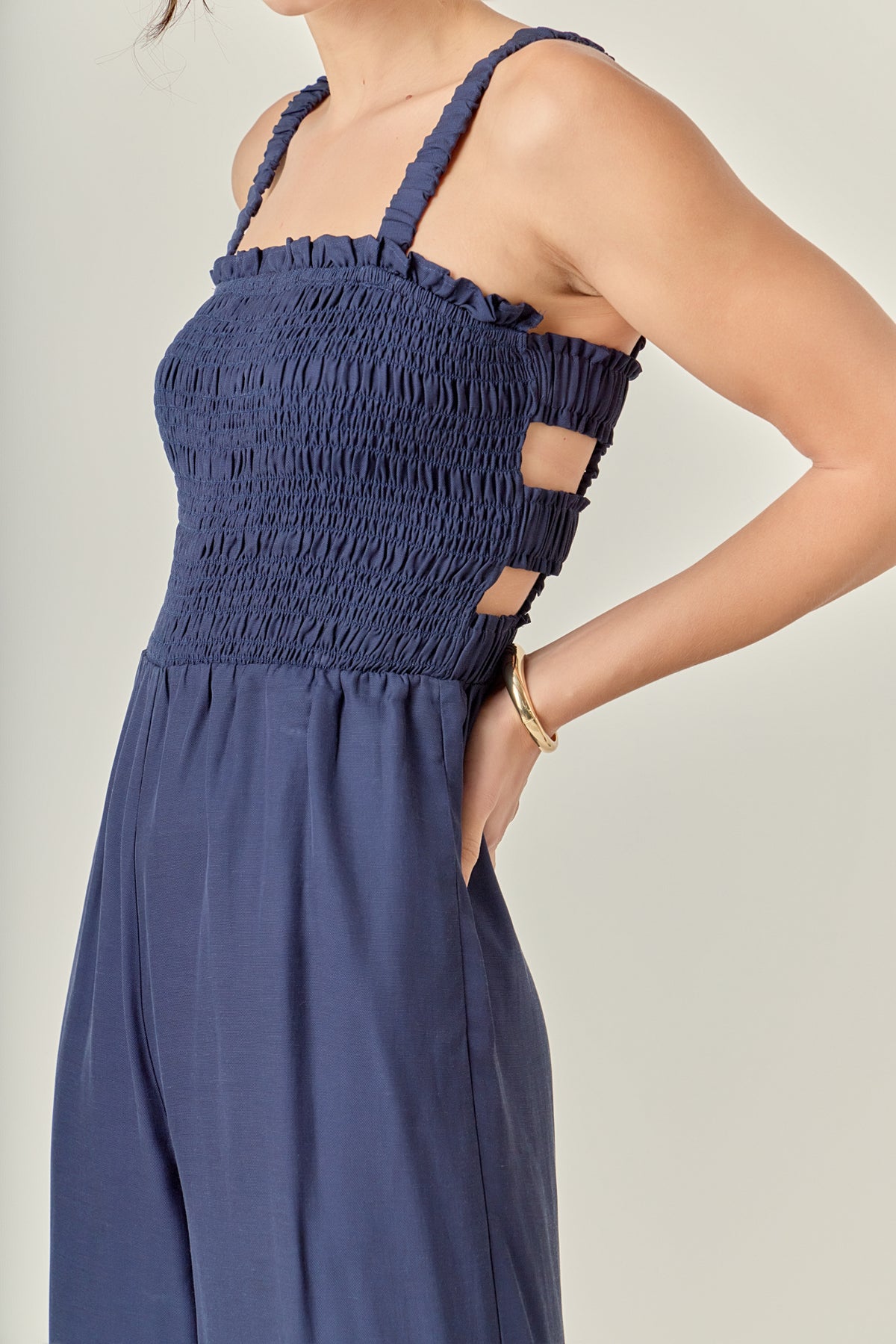 Elastic Strap Detail Jumpsuit