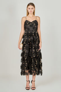 Embroidered Midi Dress