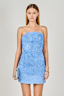 Strapless Floral Dress