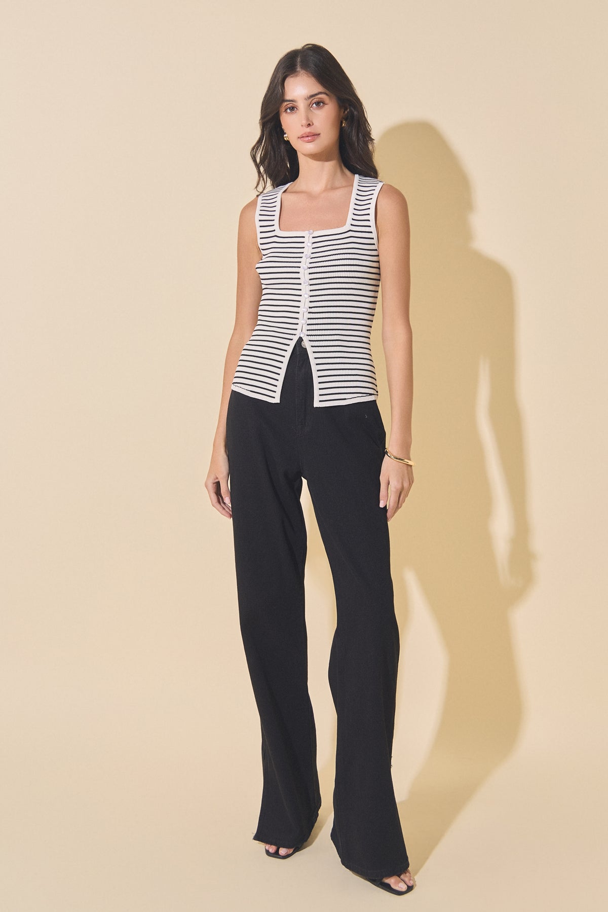 Striped Knit Tank Top