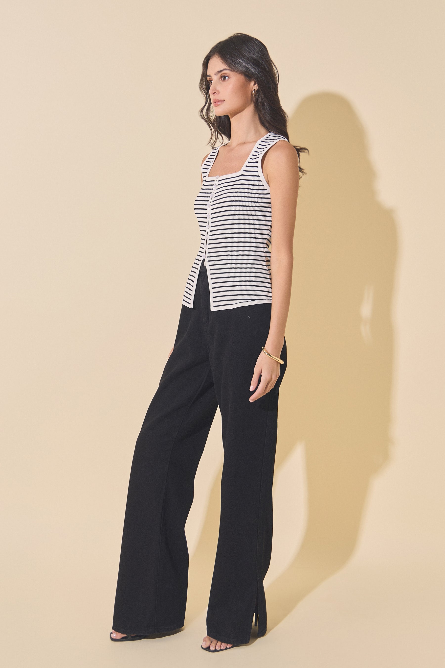 Striped Knit Tank Top