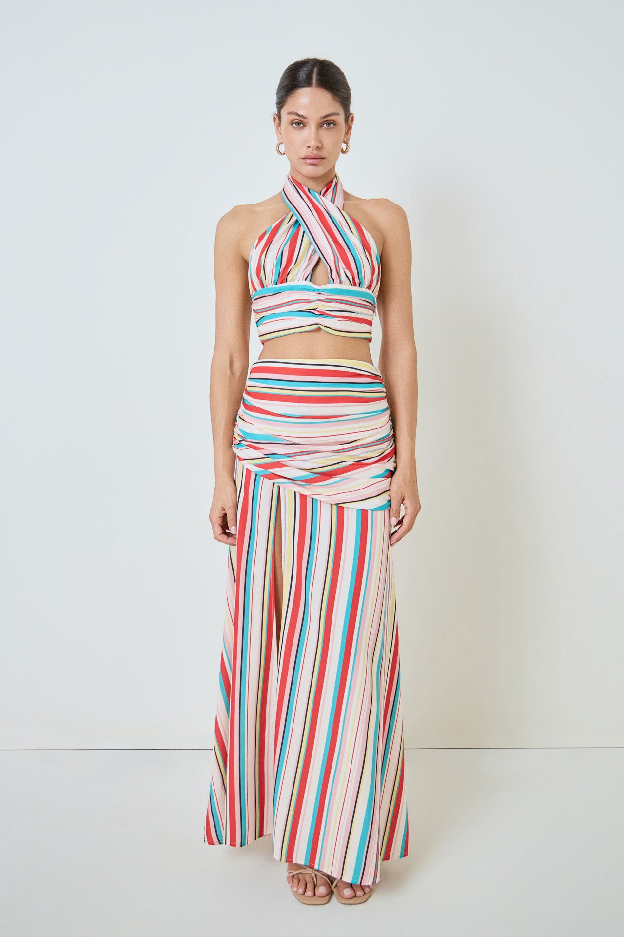 Ruched Maxi Skirt