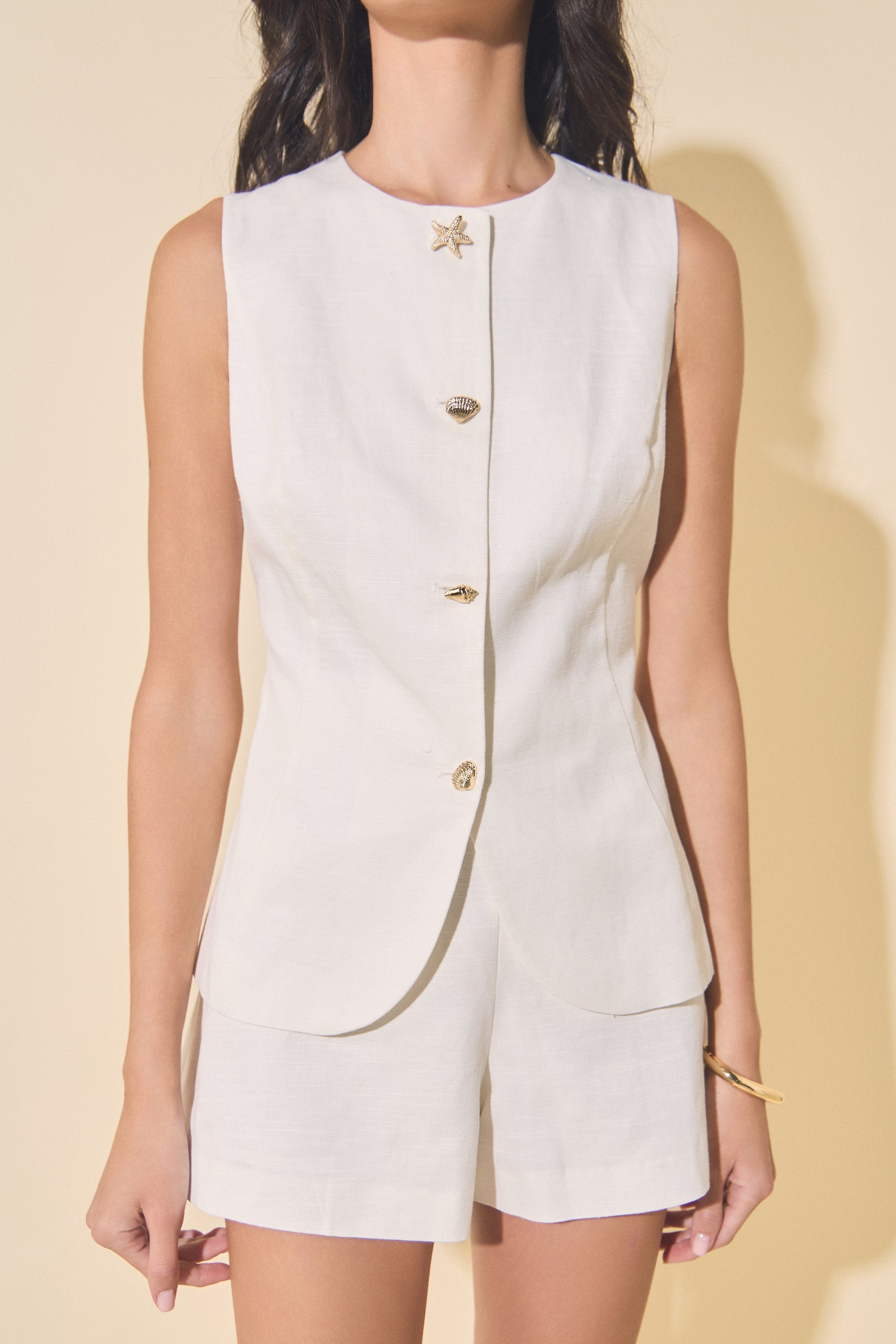 Seashell Button Vest