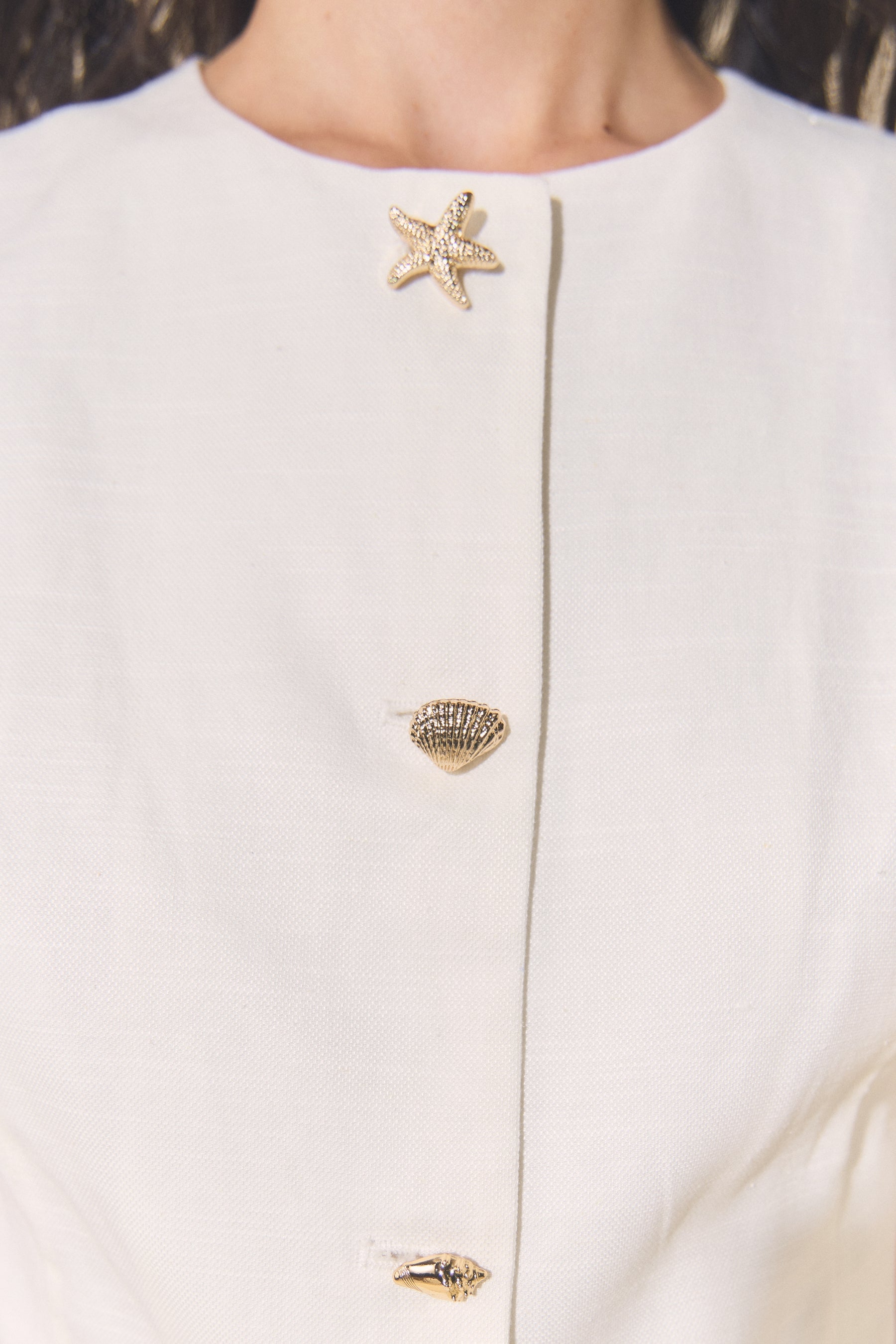 Seashell Button Vest