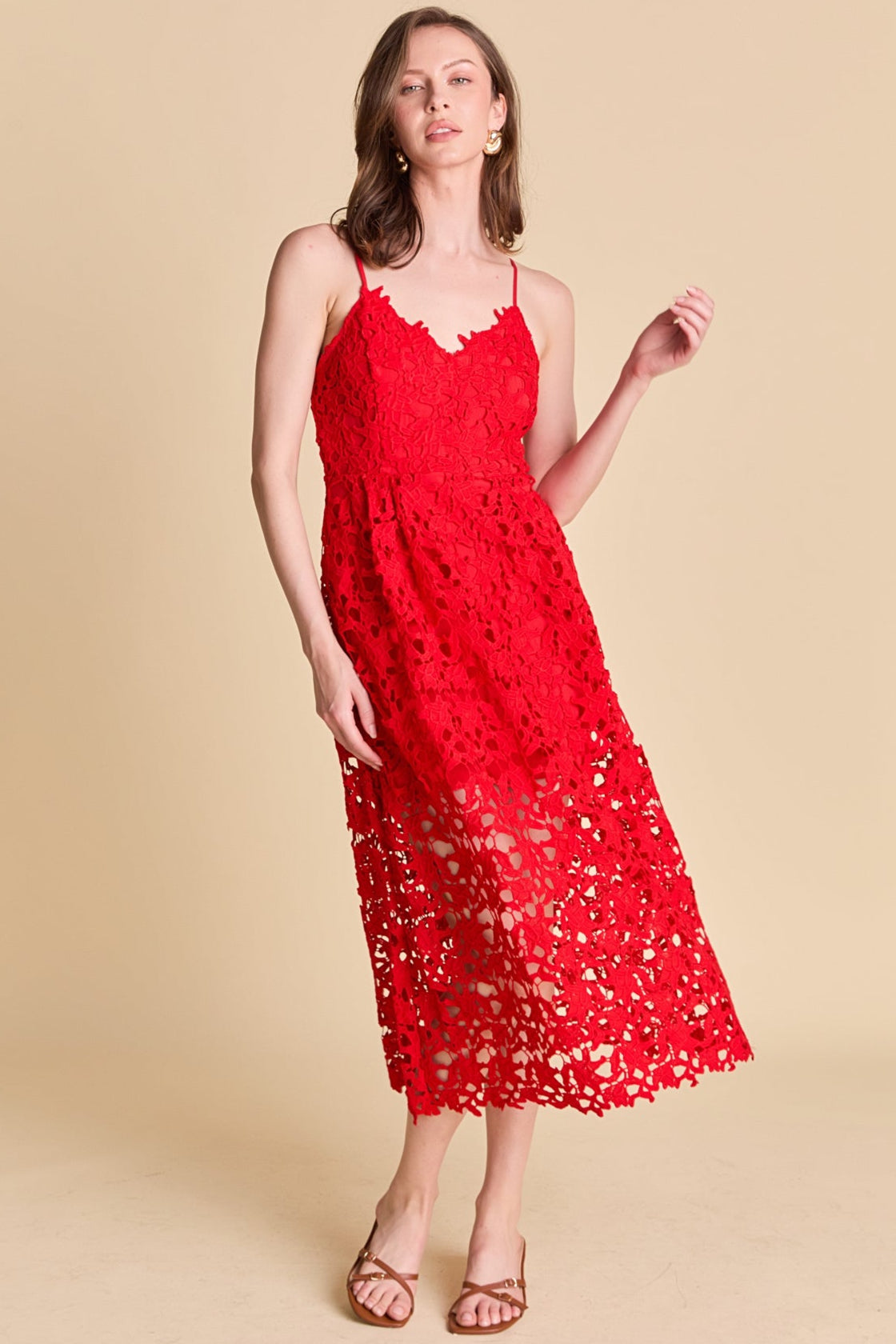 ENDLESS ROSE - Lace Midi Dress - DRESSES available at Objectrare