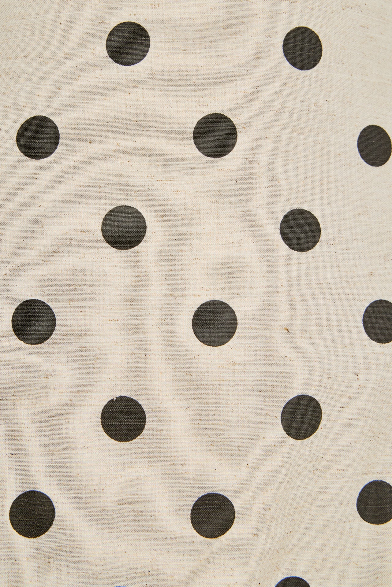 Polka Dot Linen Strapless Dress