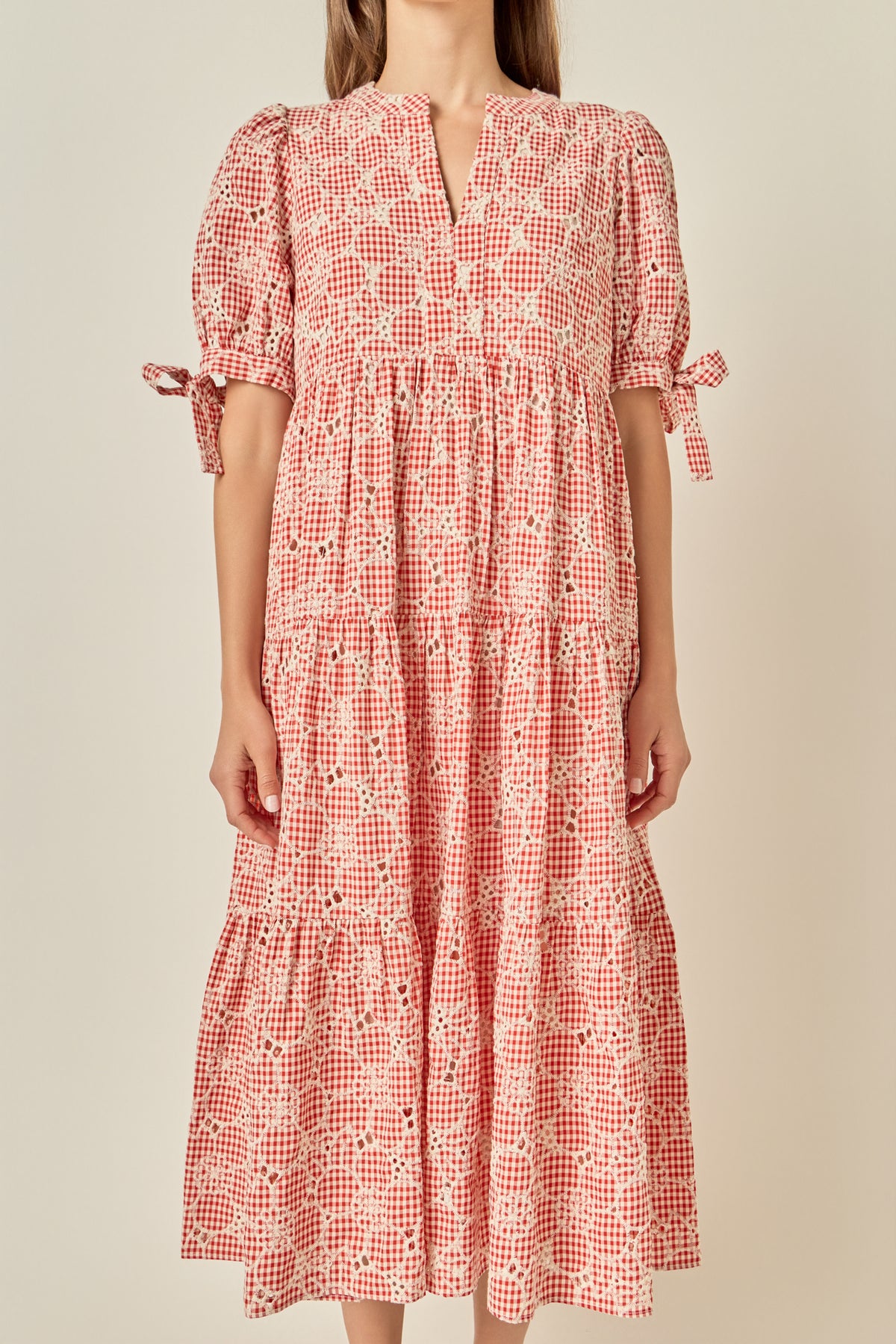 Embroidered Midi Dress