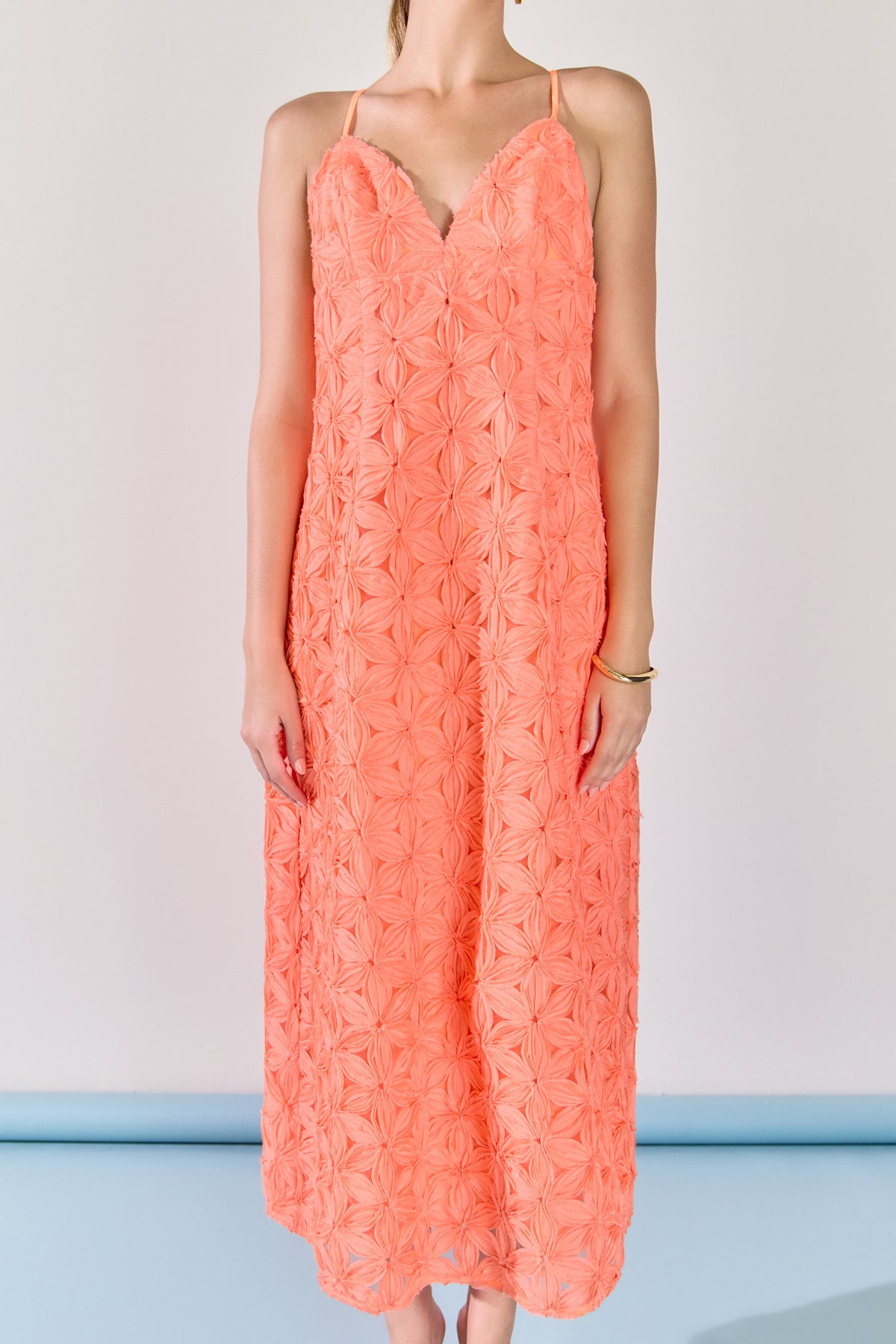 Lace Spaghetti Strap Maxi Dress