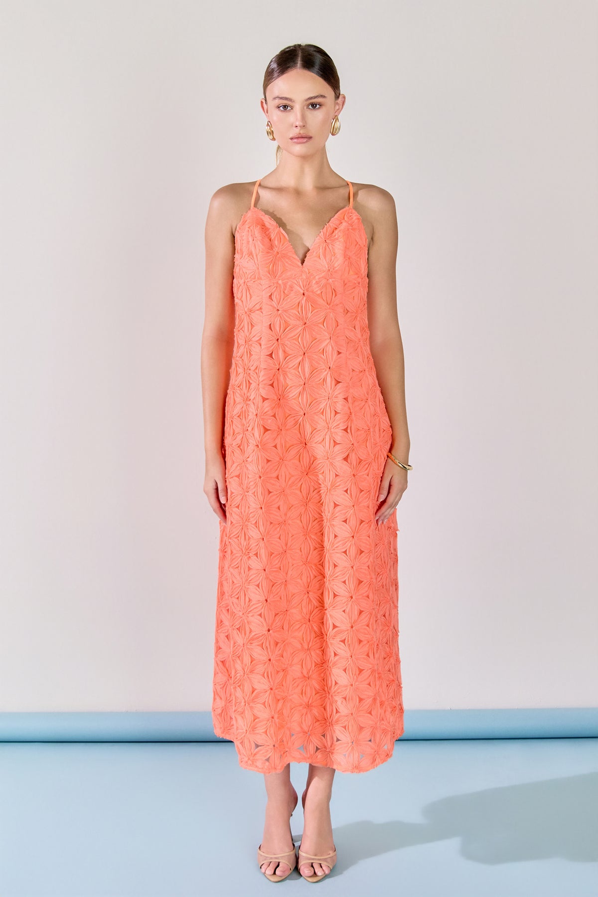 Lace Spaghetti Strap Maxi Dress