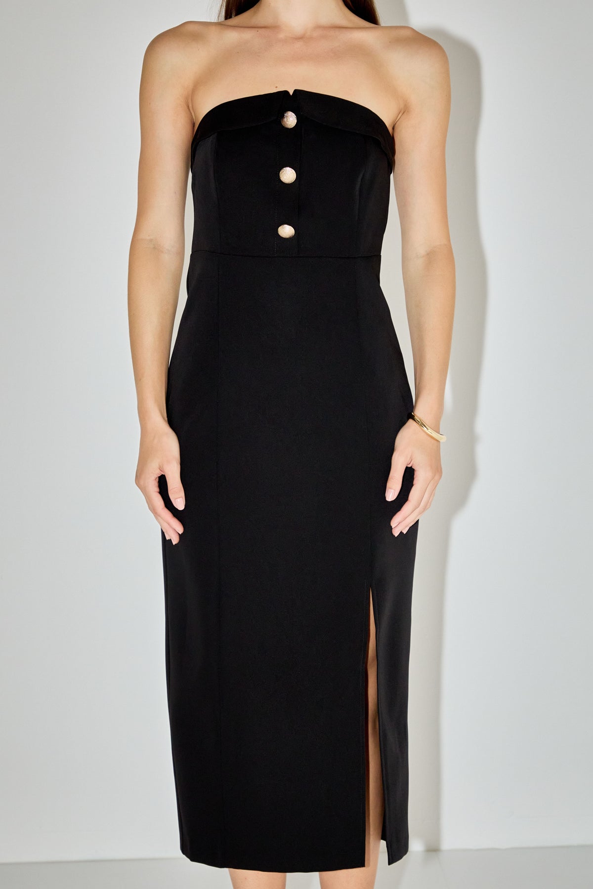 Strapless Midi Dress