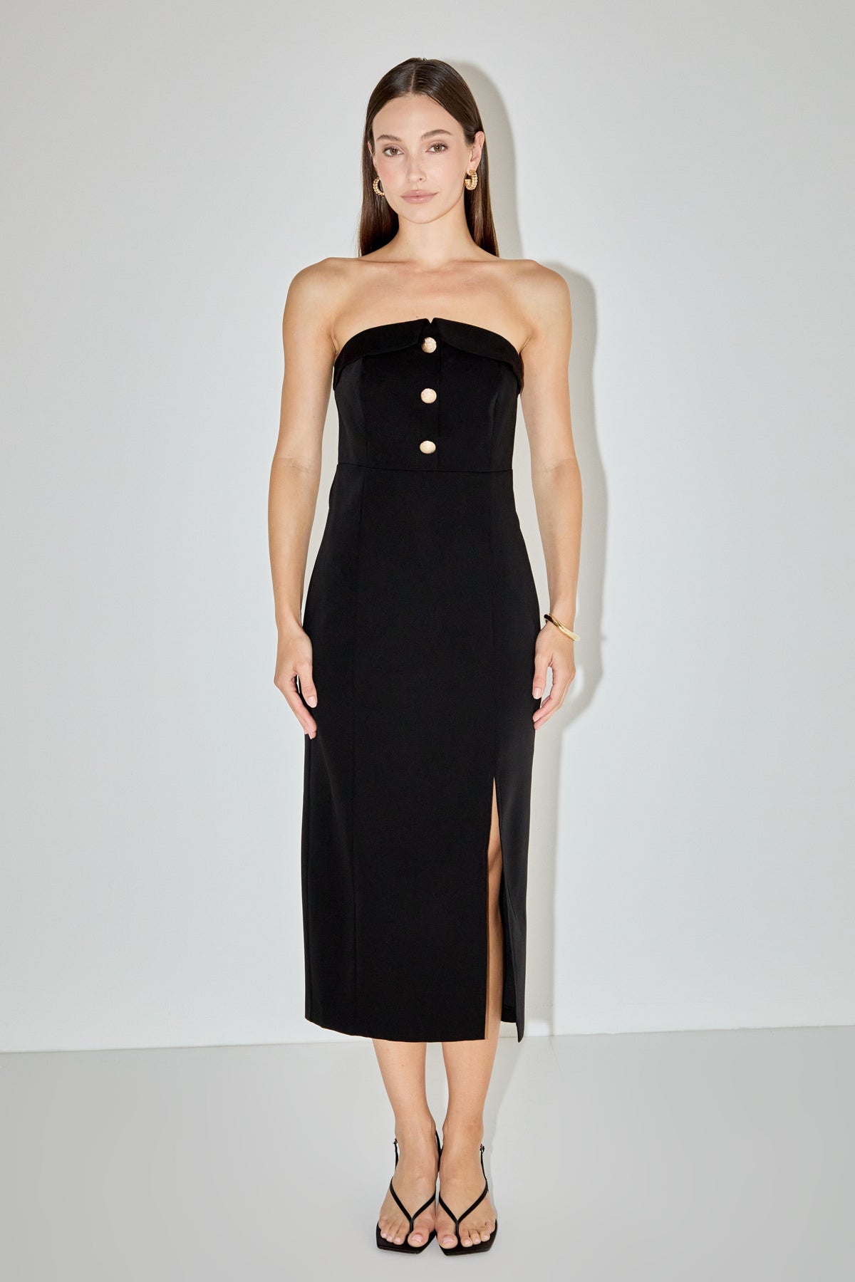 Strapless Midi Dress