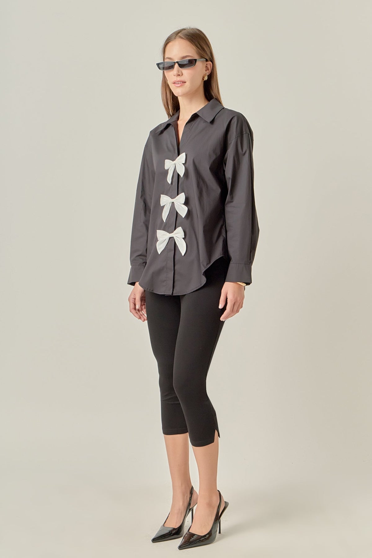 Bow Poplin Shirt