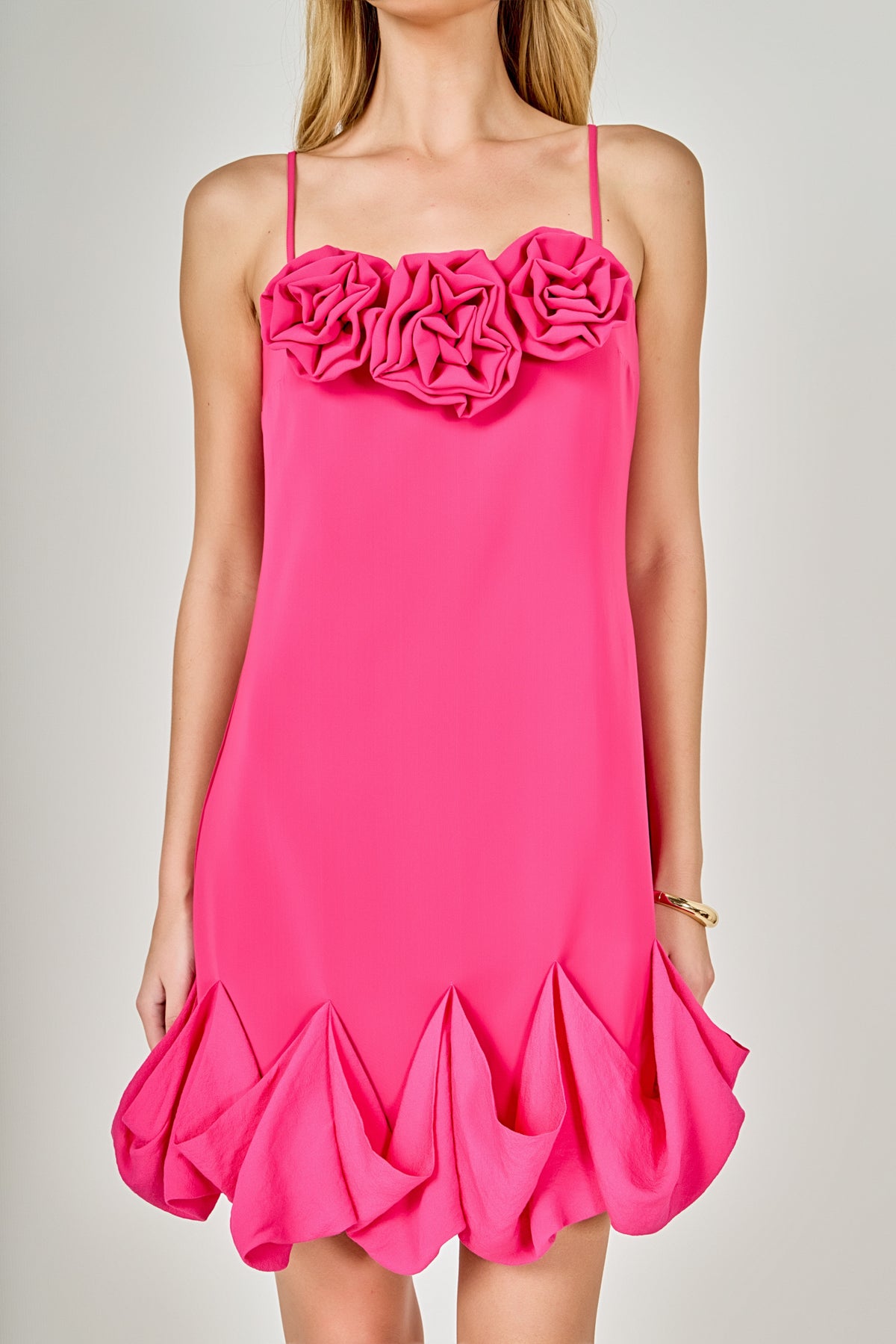 Rose Bubble Mini Dress