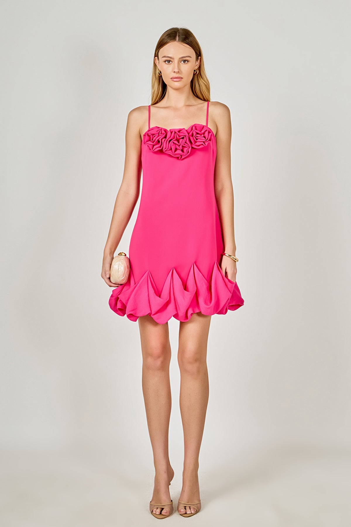 Rose Bubble Mini Dress