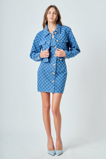 Distressed Cropped Denim Jacket