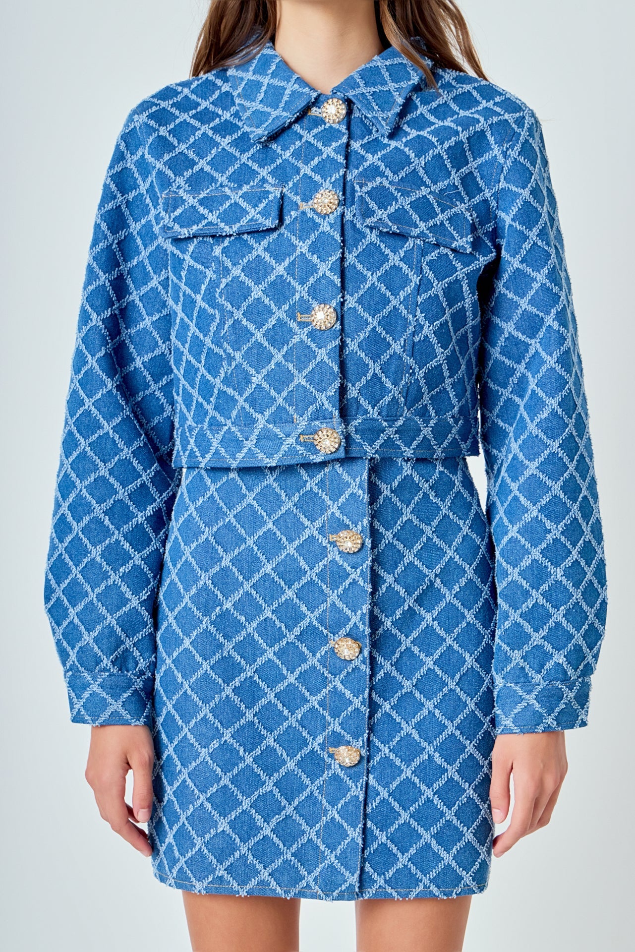 Distressed Cropped Denim Jacket