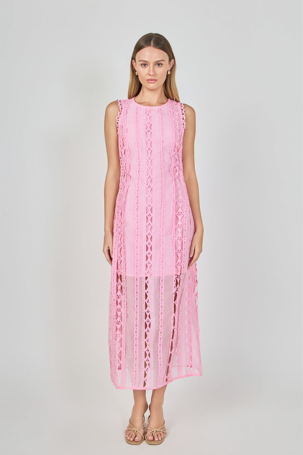 Lace Tiered Midi Dress