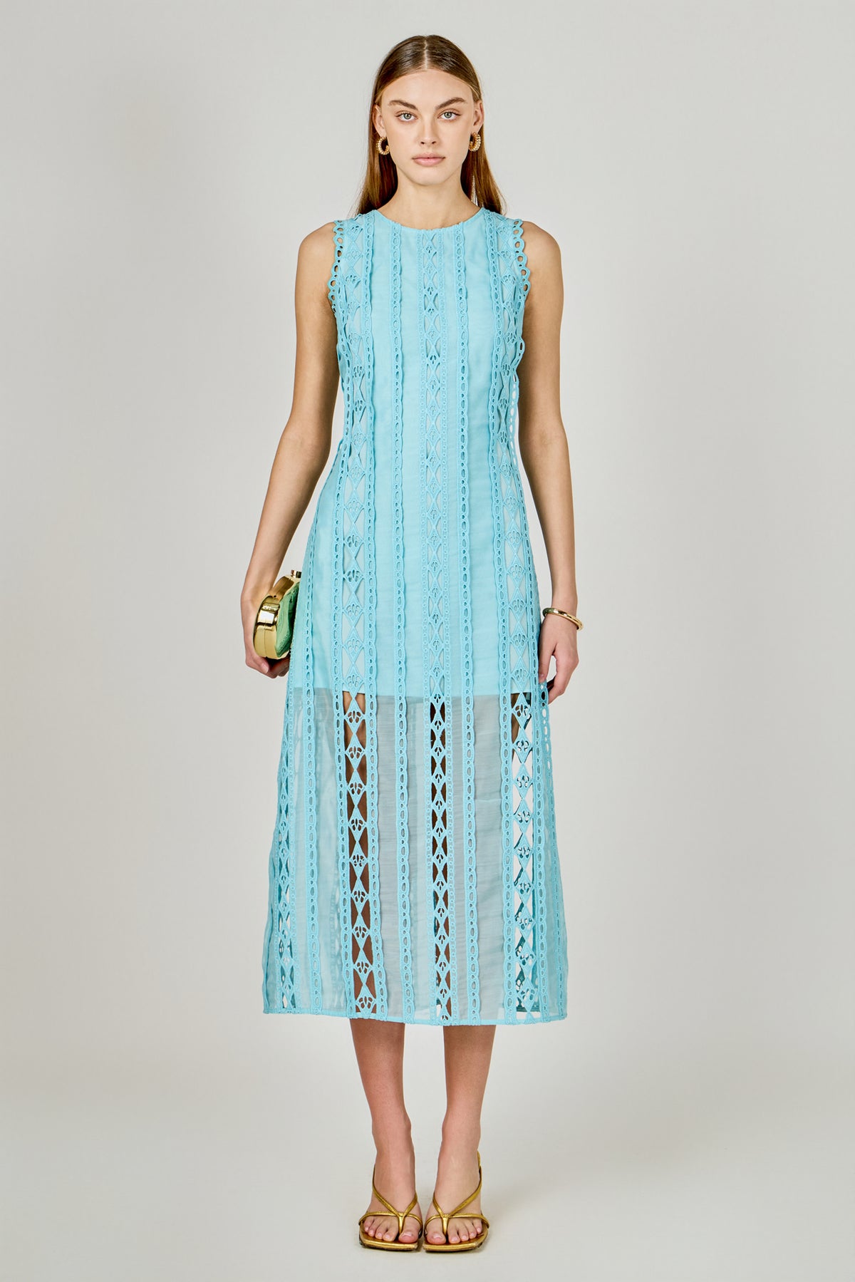 Lace Tiered Midi Dress