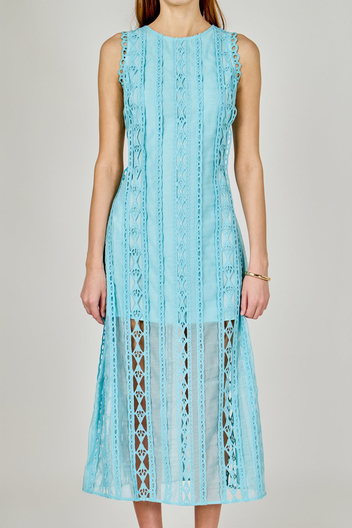 Lace Tiered Midi Dress