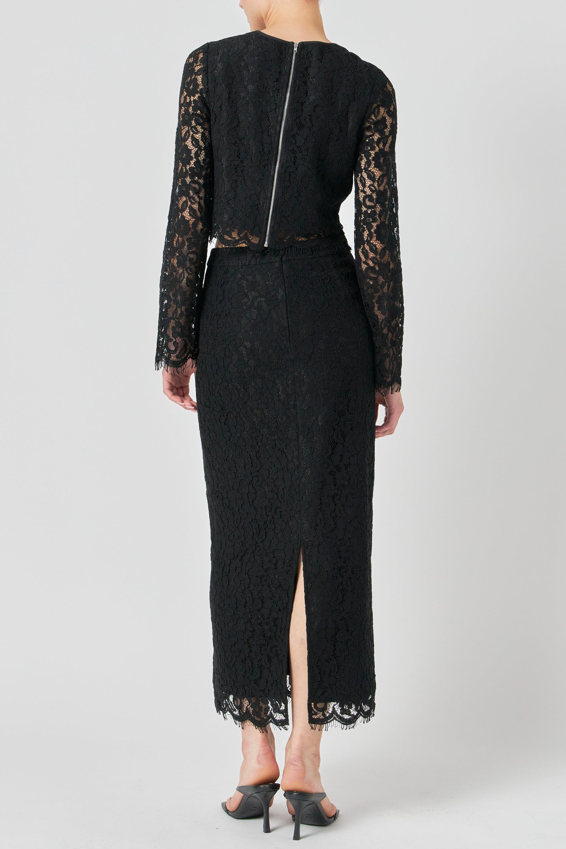 Floral Lace Maxi Skirt