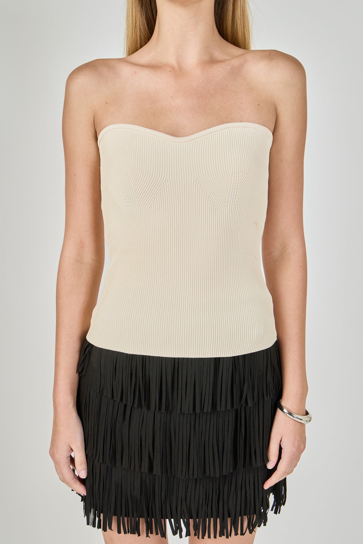 Knit Strapless Top