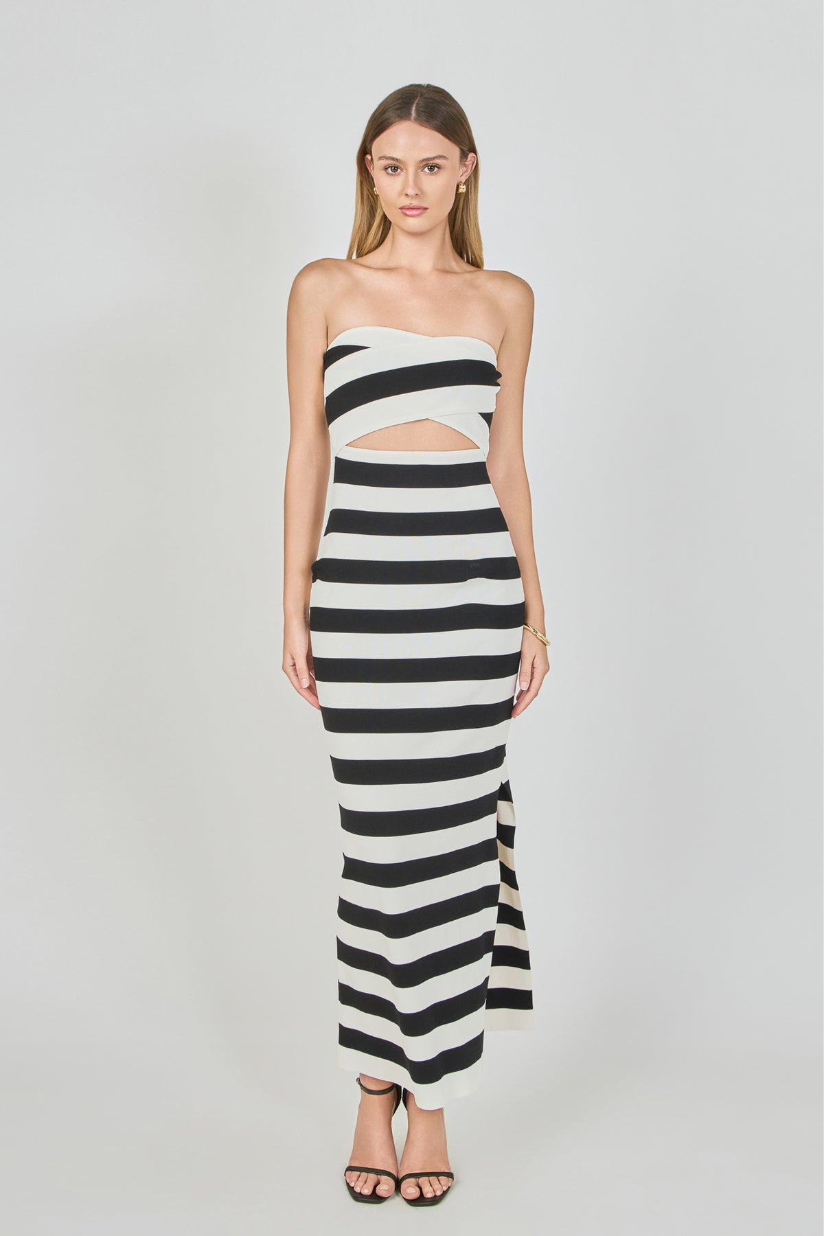 Danielle Striped Cutout Maxi Dress