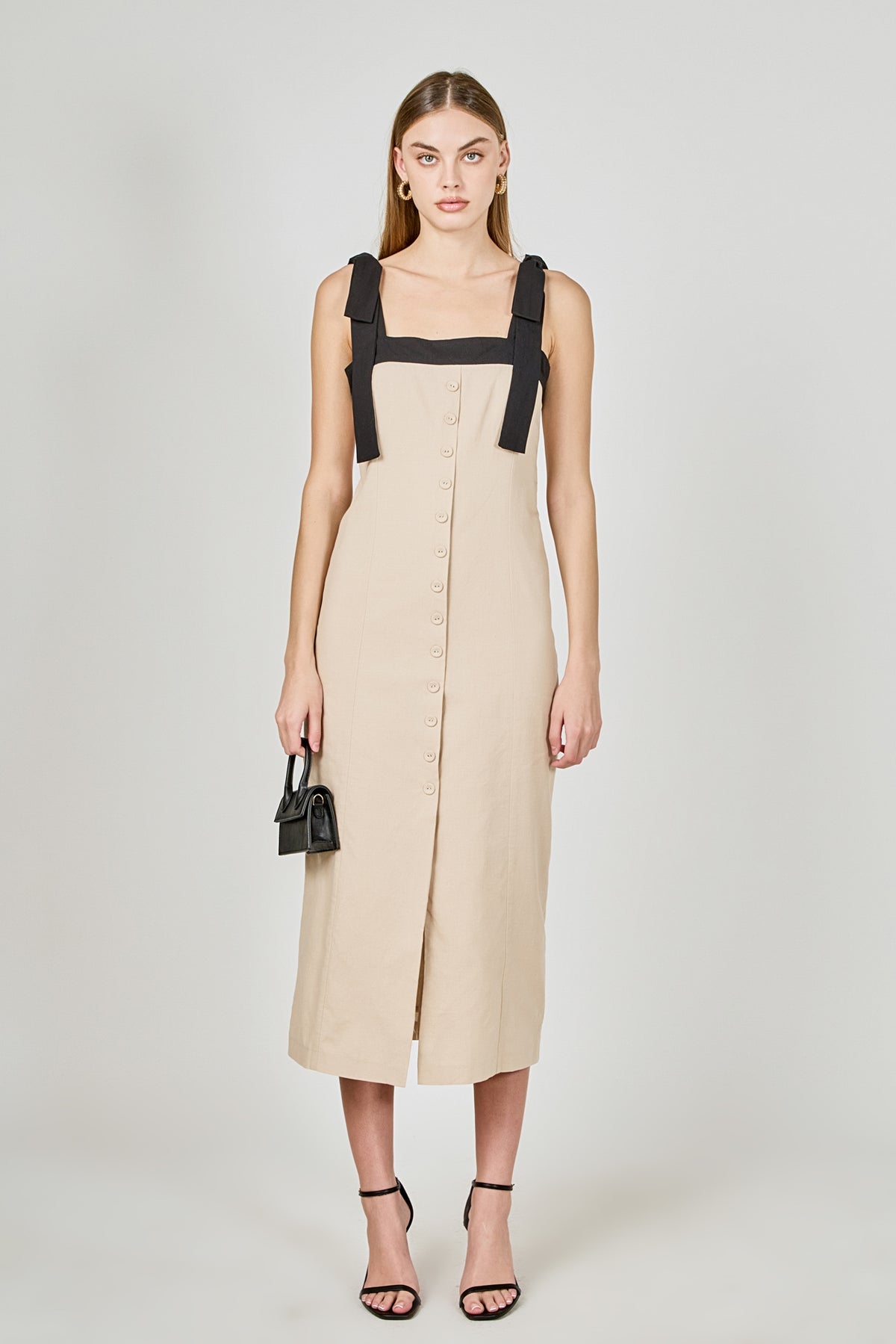 Linen Buttoned Maxi Dress