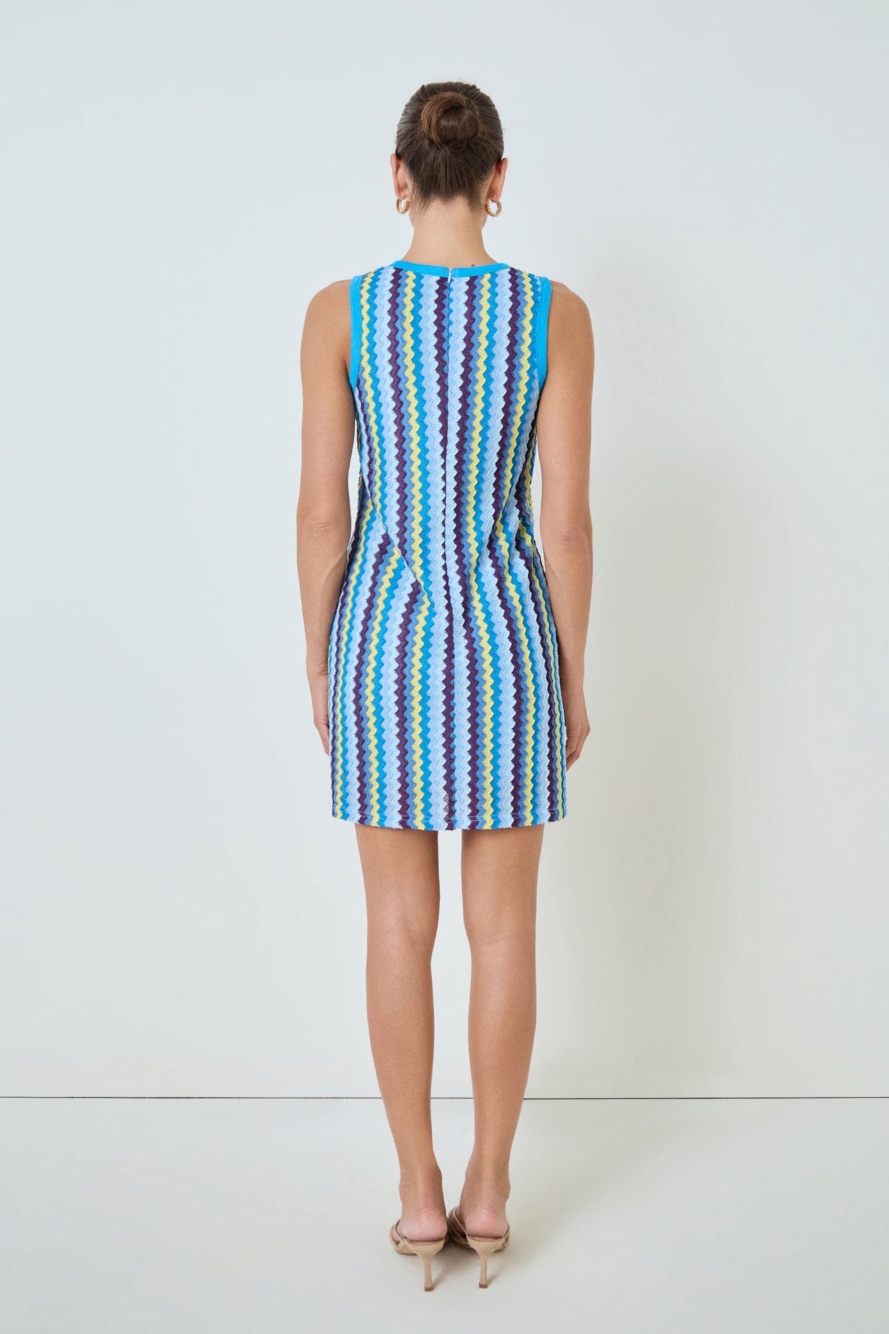 Zigzag Knit Mini Dress