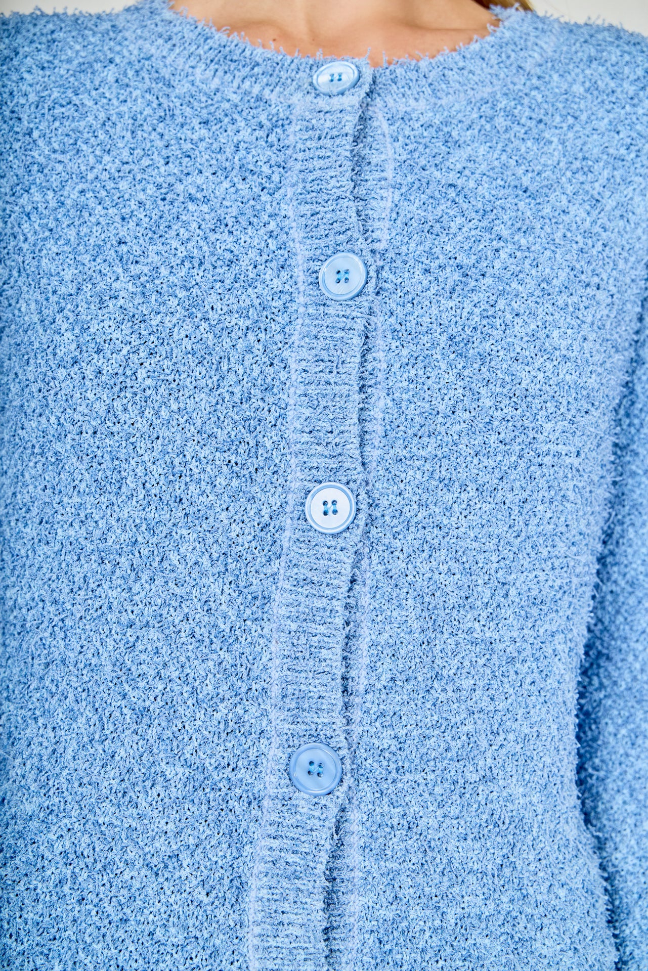 Textured Buttoned Sweater Cardigan