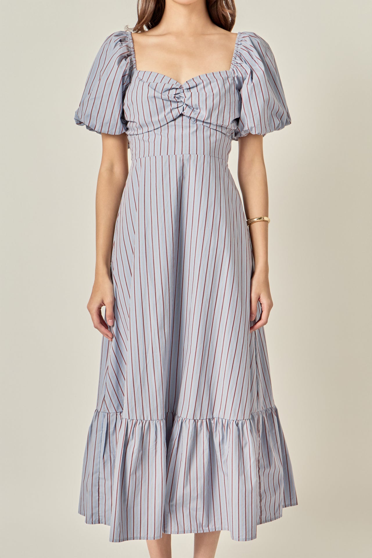 Striped Tie Back Maxi Dress
