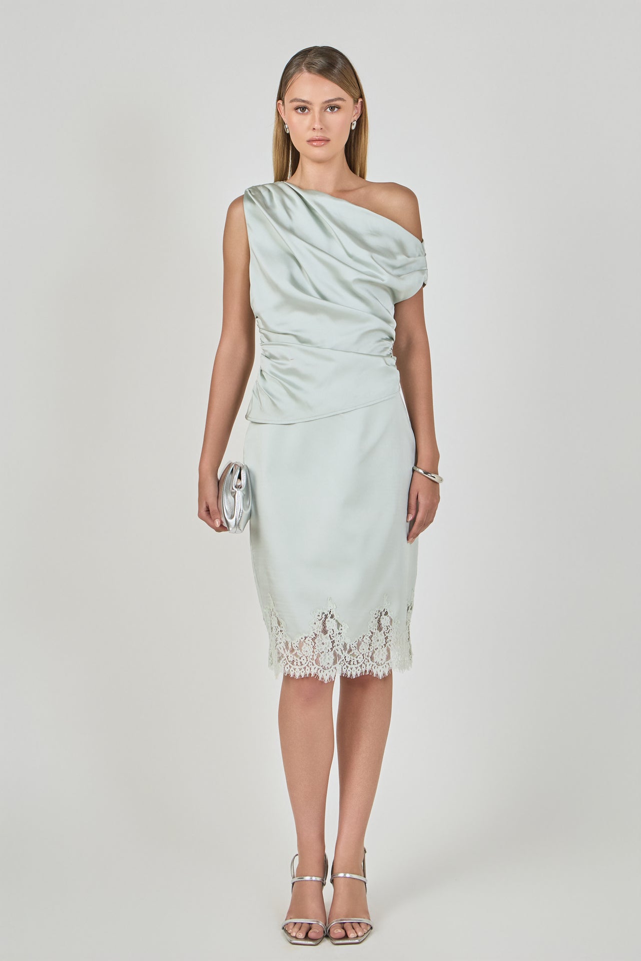 Satin Midi Skirt