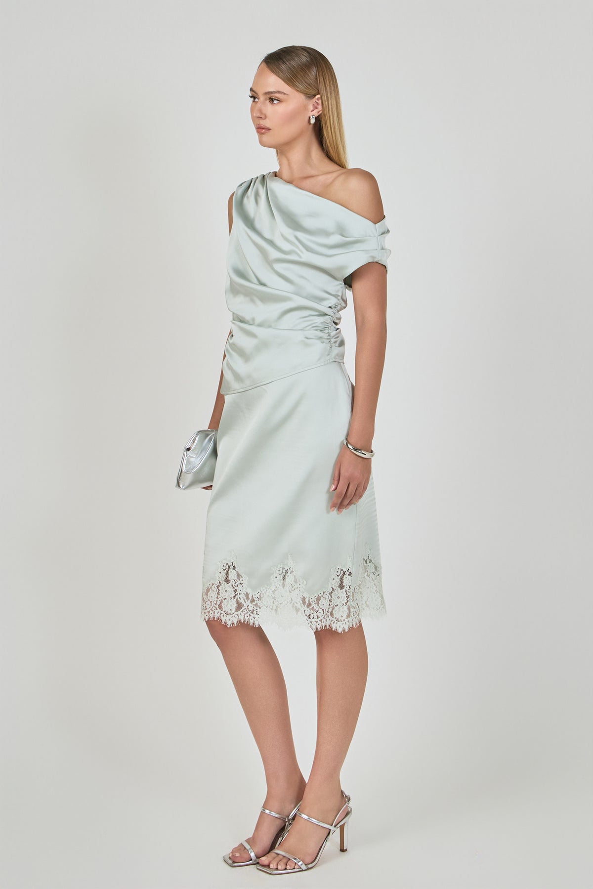 Satin Midi Skirt