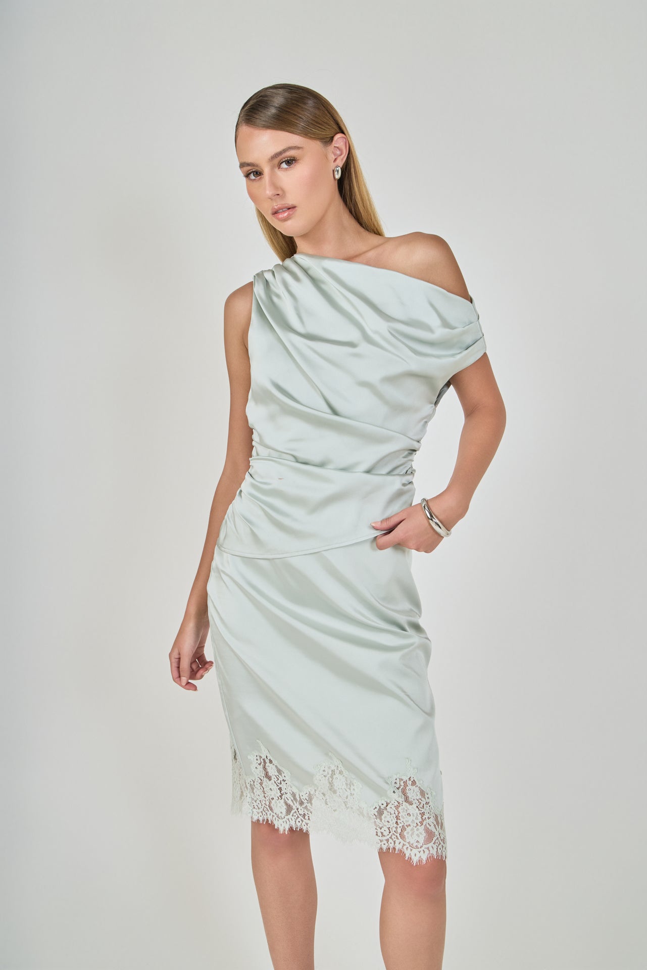 Satin Midi Skirt
