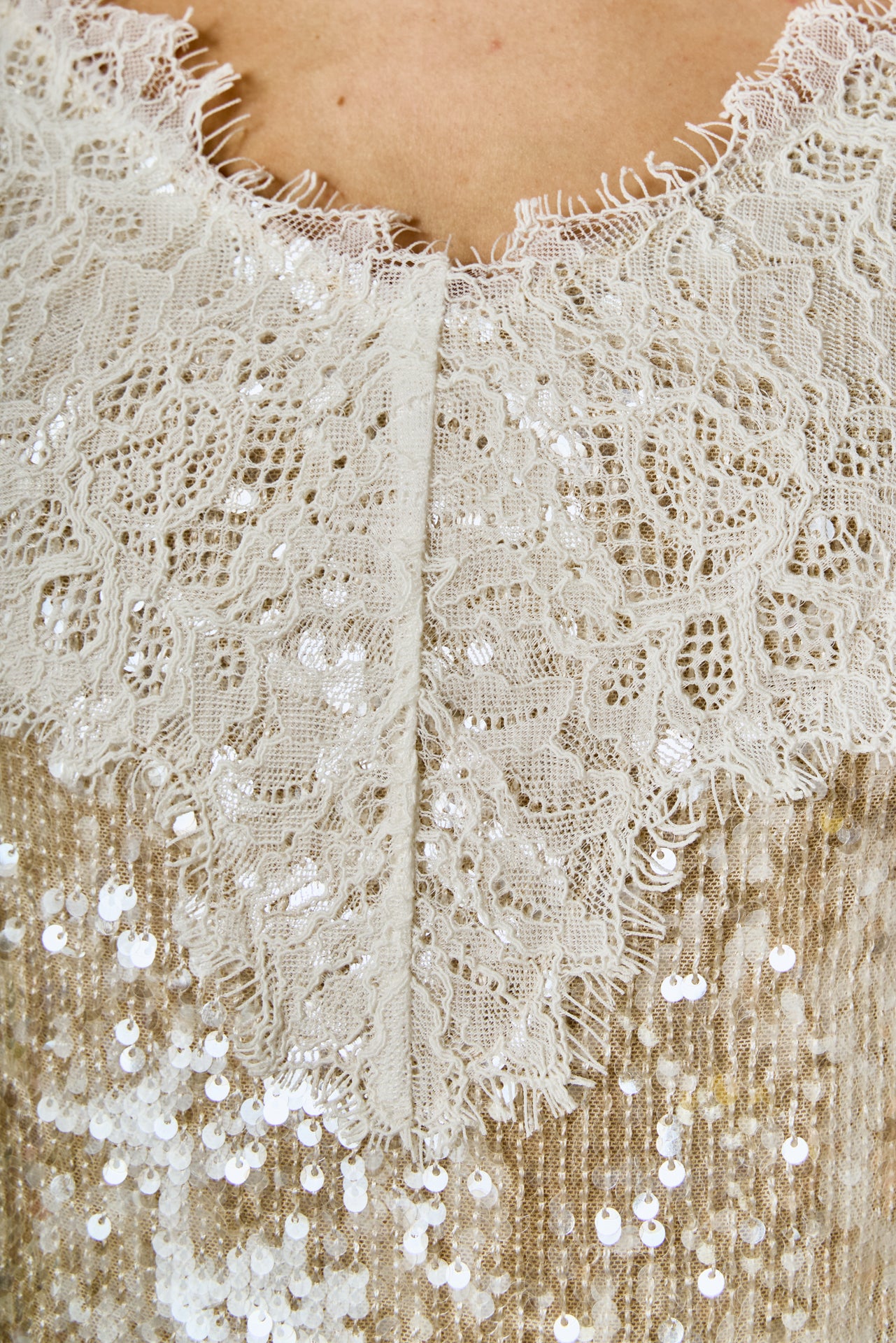 Sequin Lace Mini Dress