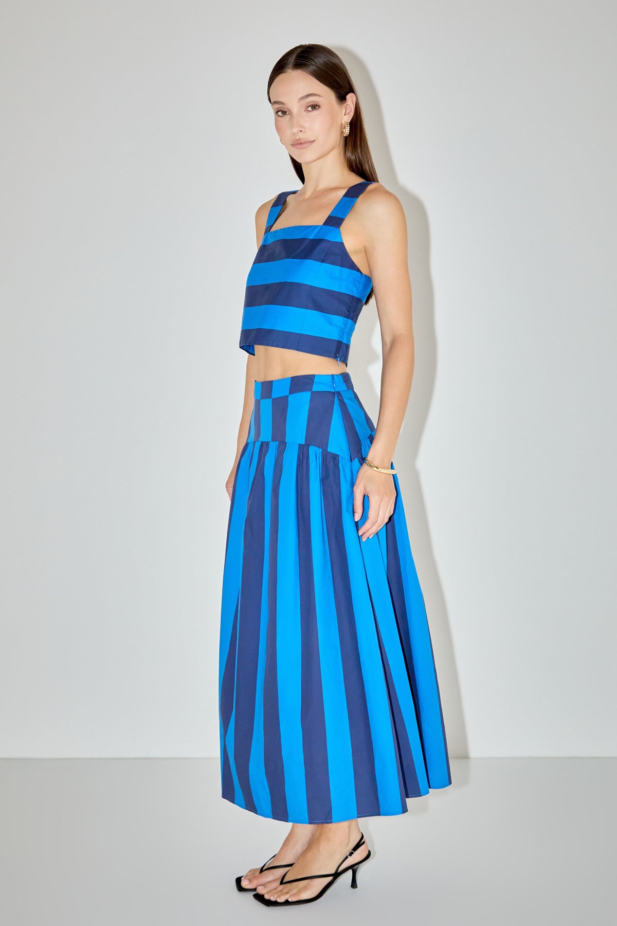 Striped Midi Skirt