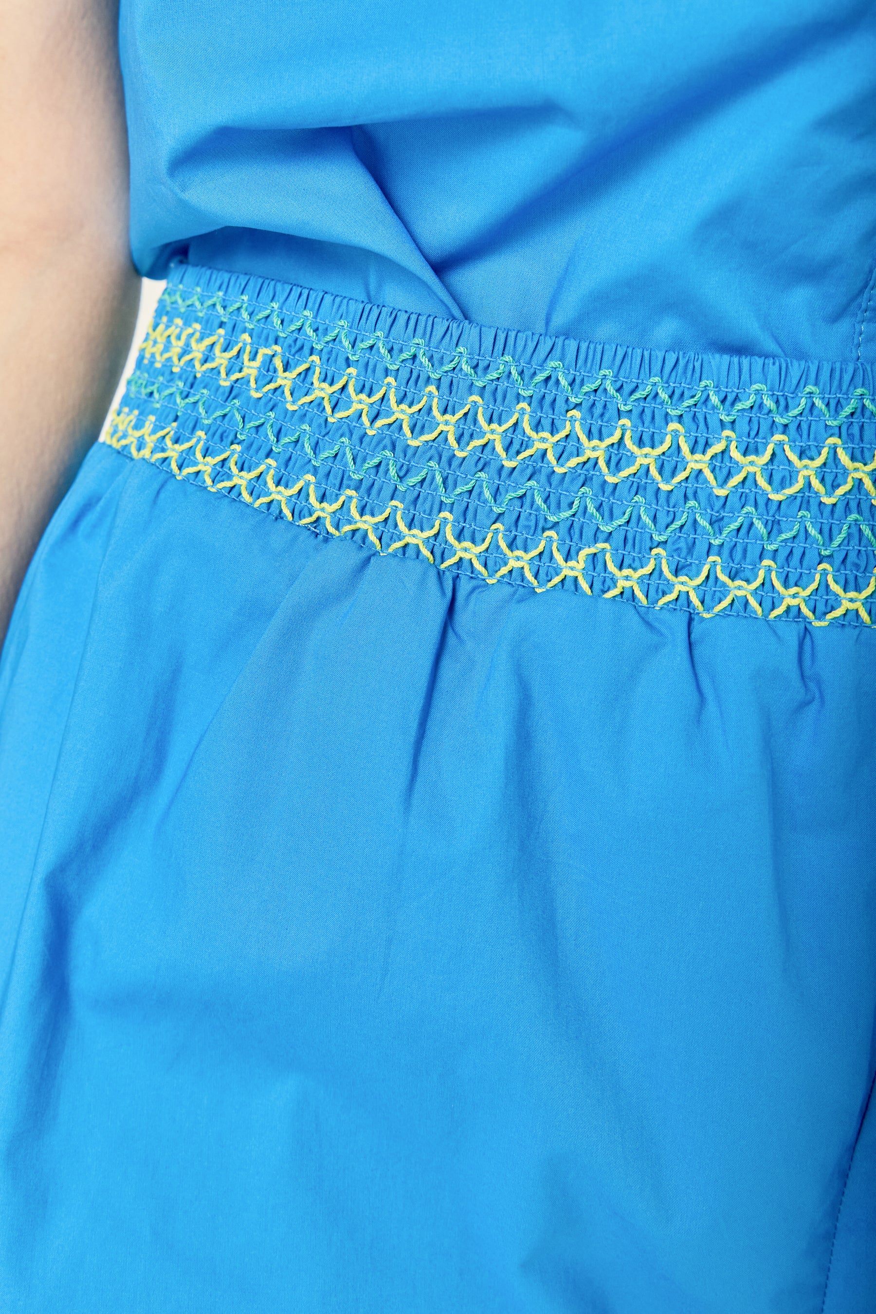 Ruffle Pocket Embroidered Short