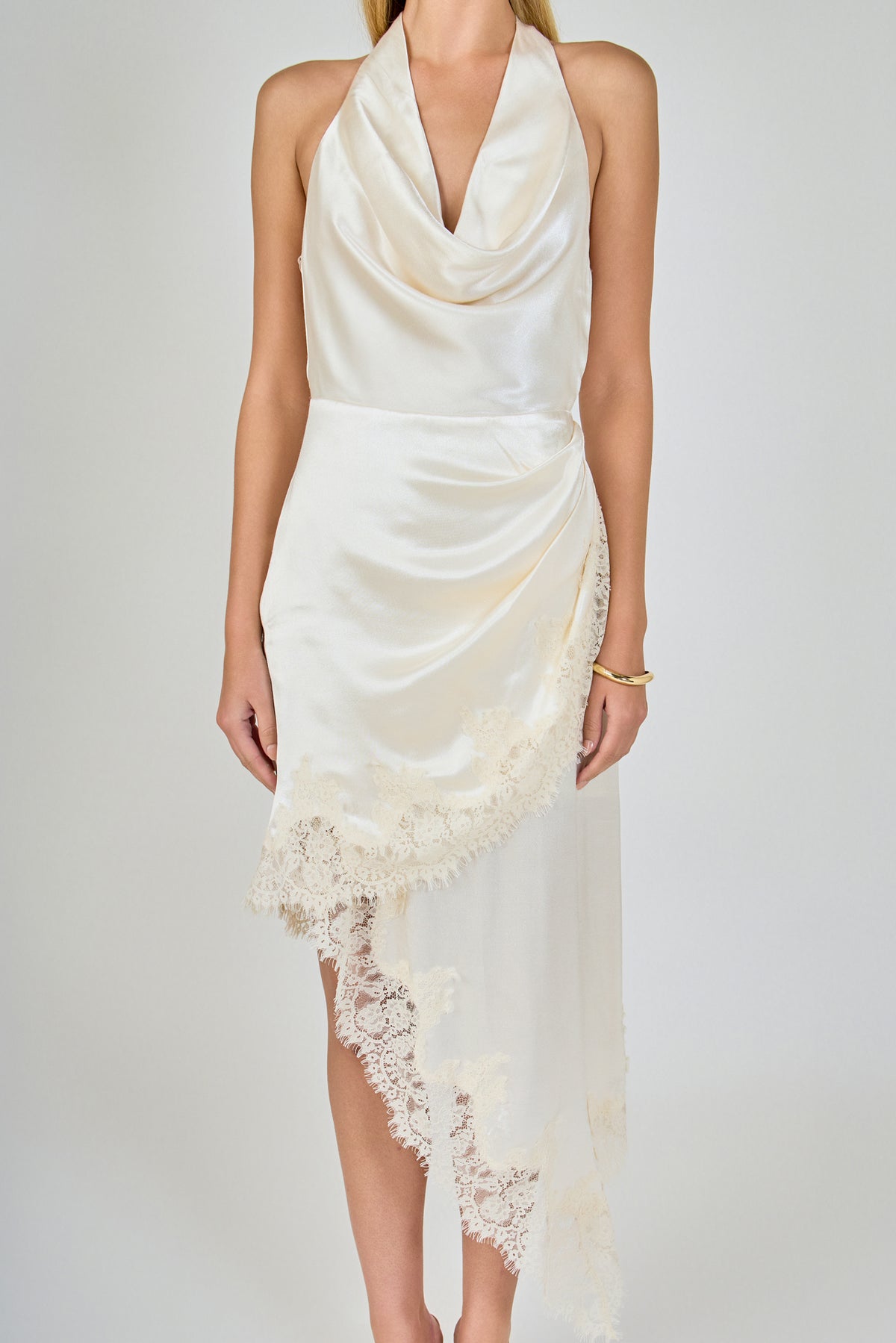 Satin Lace Asymmetrical