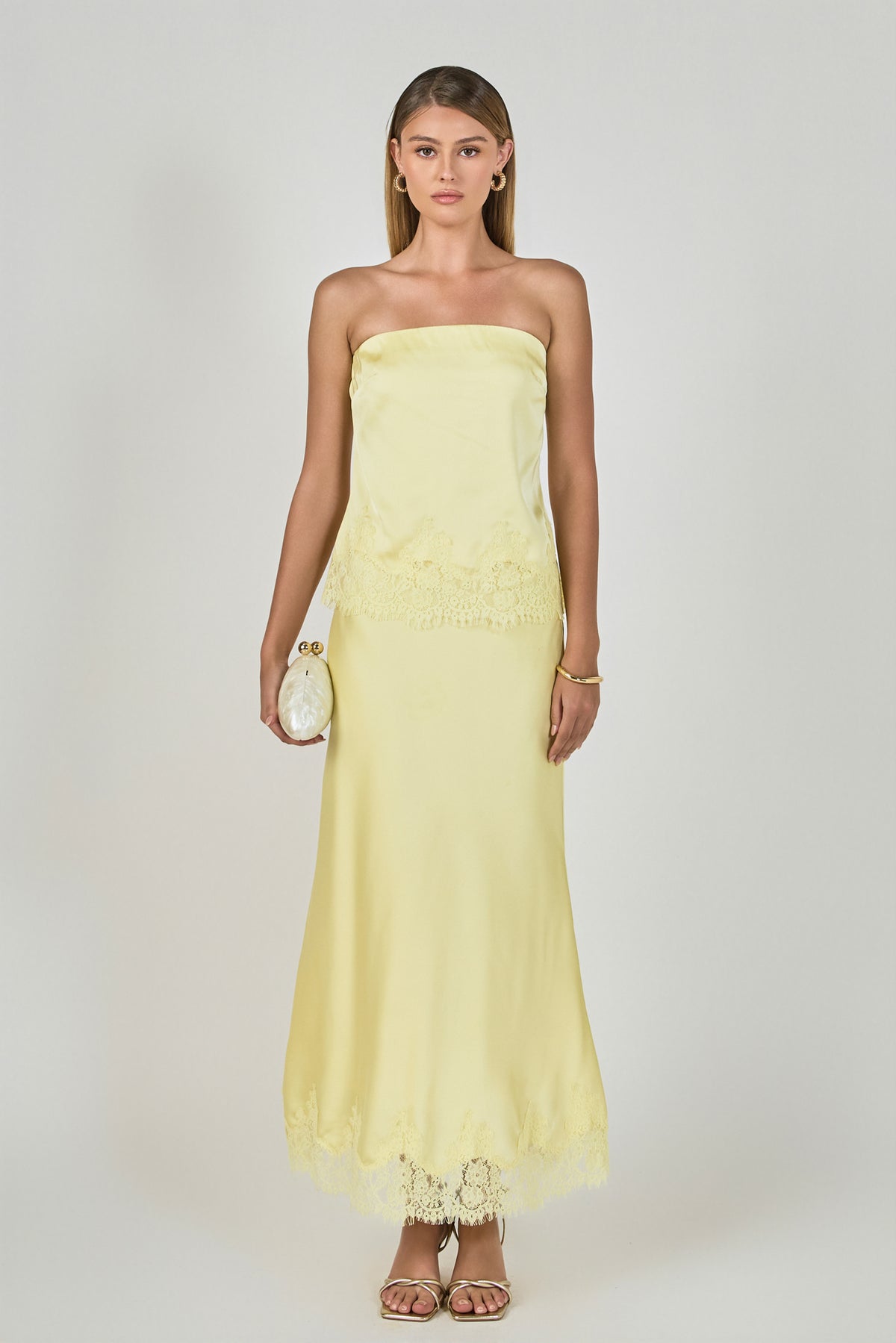 Strapless Lace Top