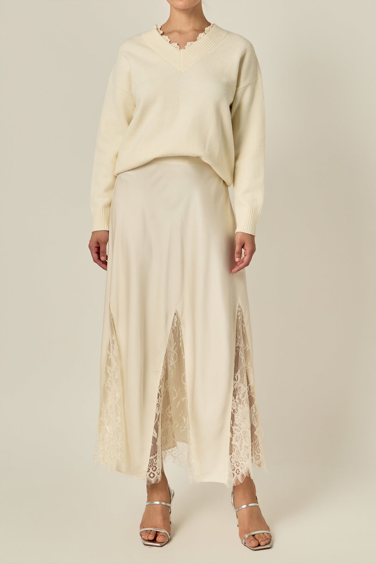 Lace Trim Sweater