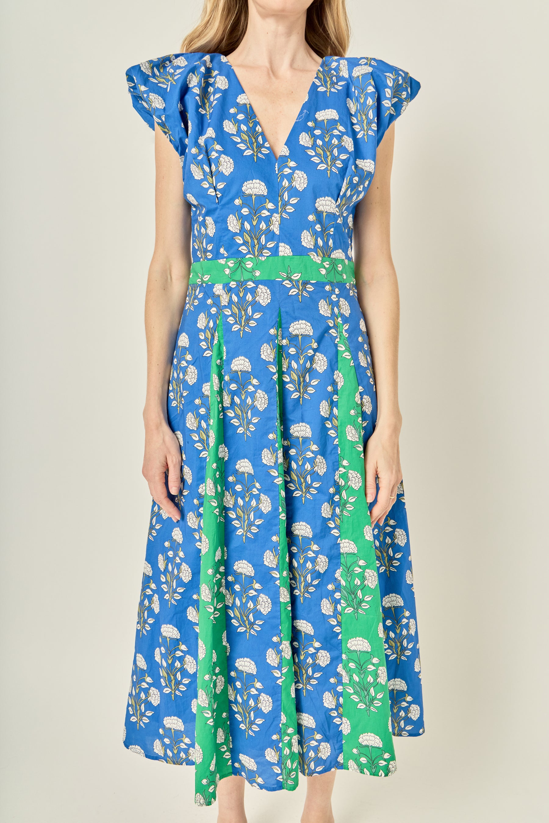 Print Block Midi Dress