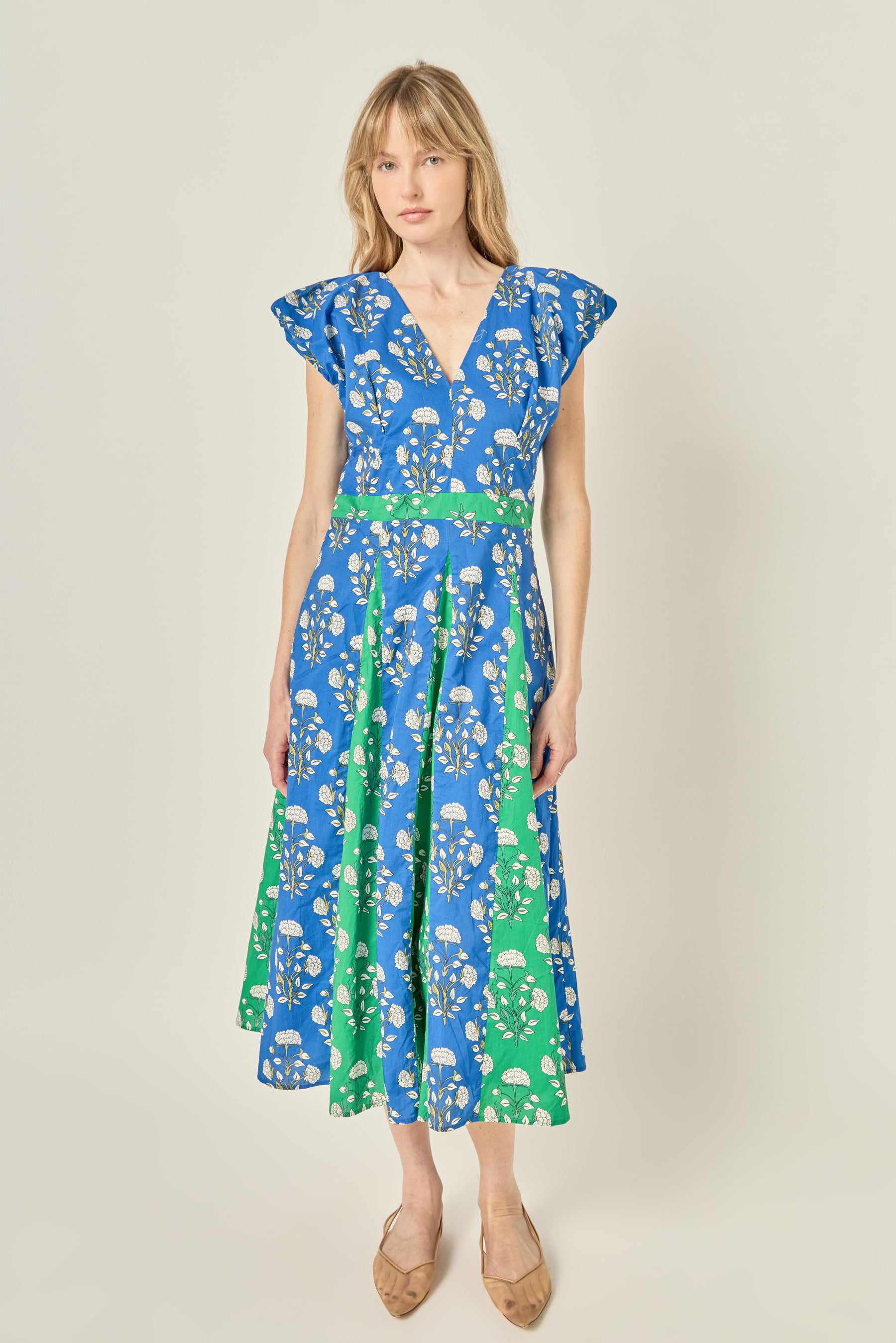 Print Block Midi Dress