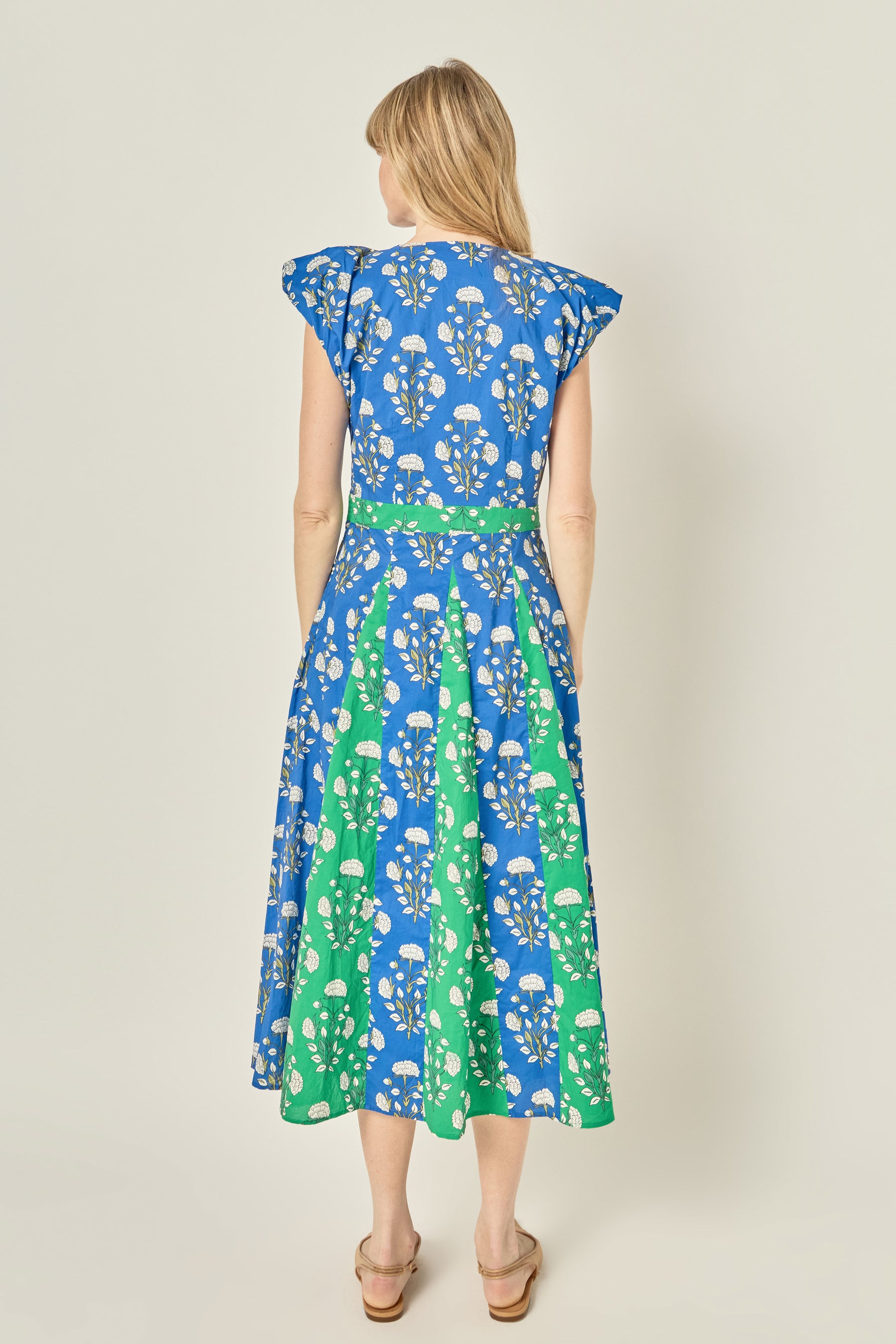 Print Block Midi Dress
