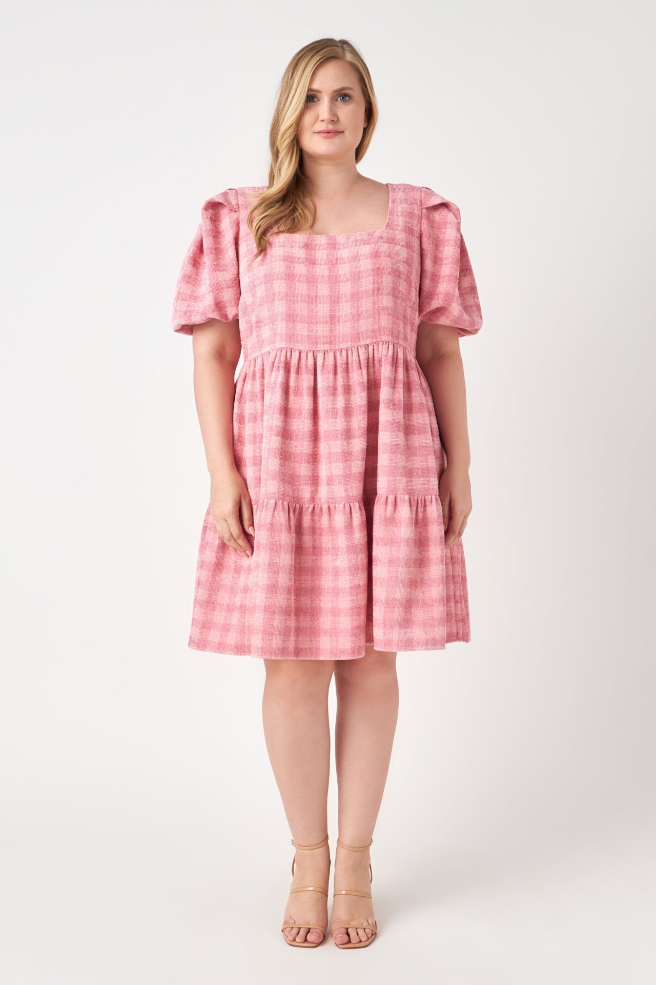 ENGLISH FACTORY - Plus Size Tweed Babydoll Dress - DRESSES available at Objectrare