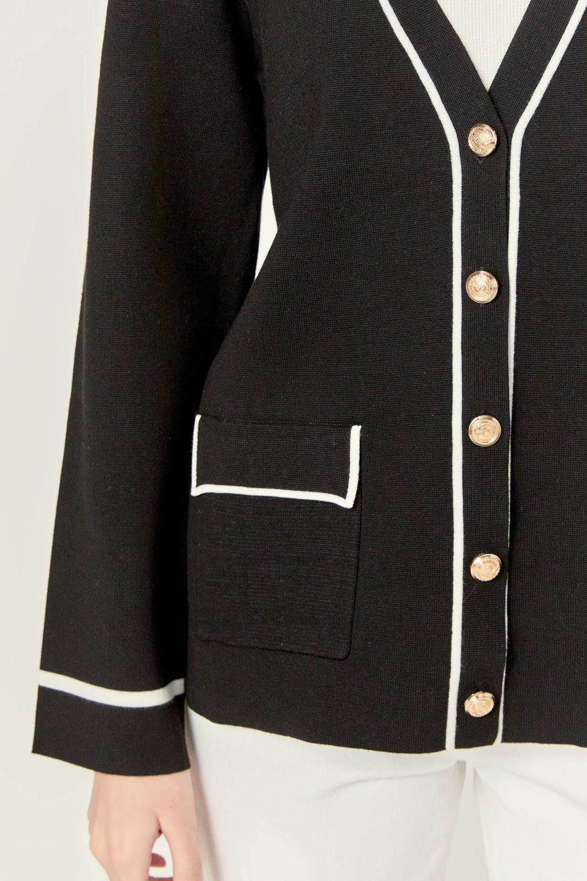 Knit Contrast Cardigan