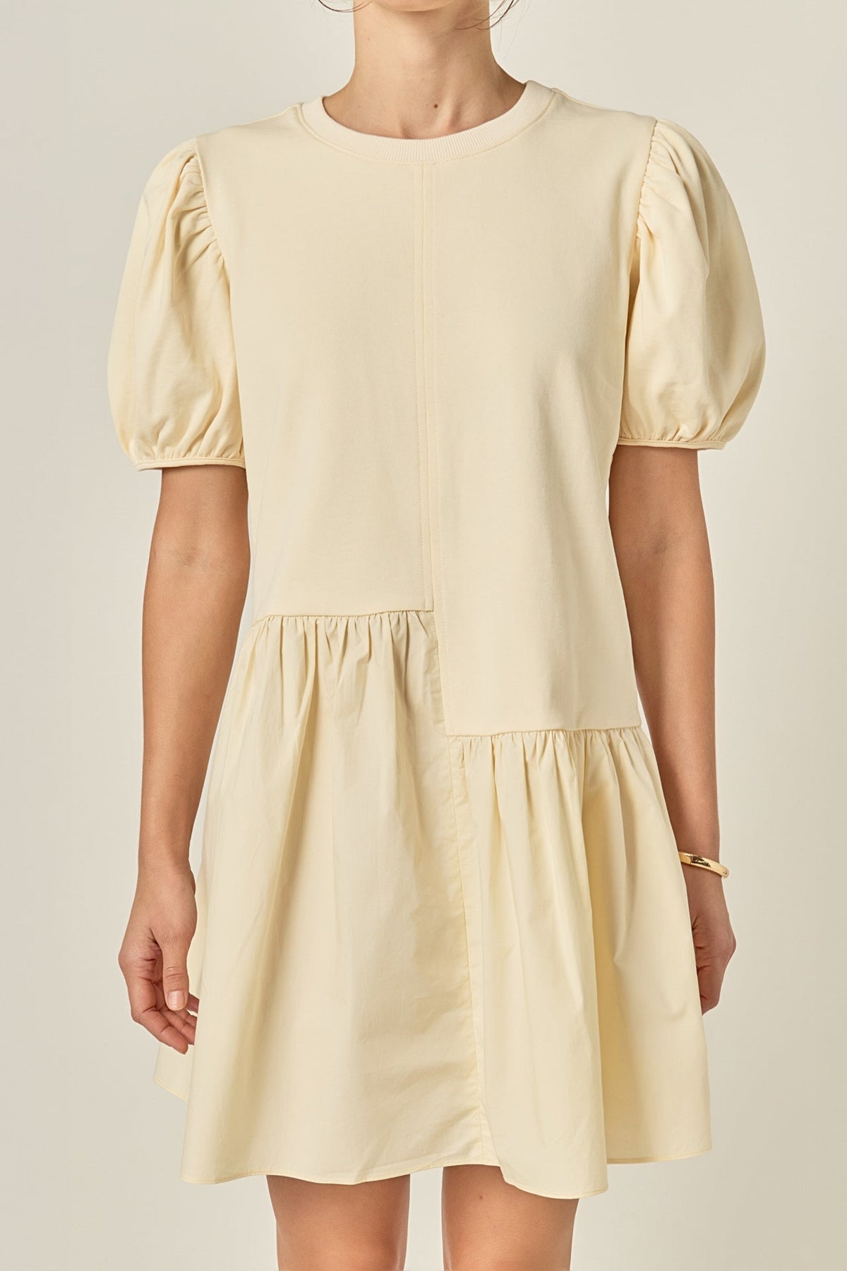 Knit Woven Mixed Dress