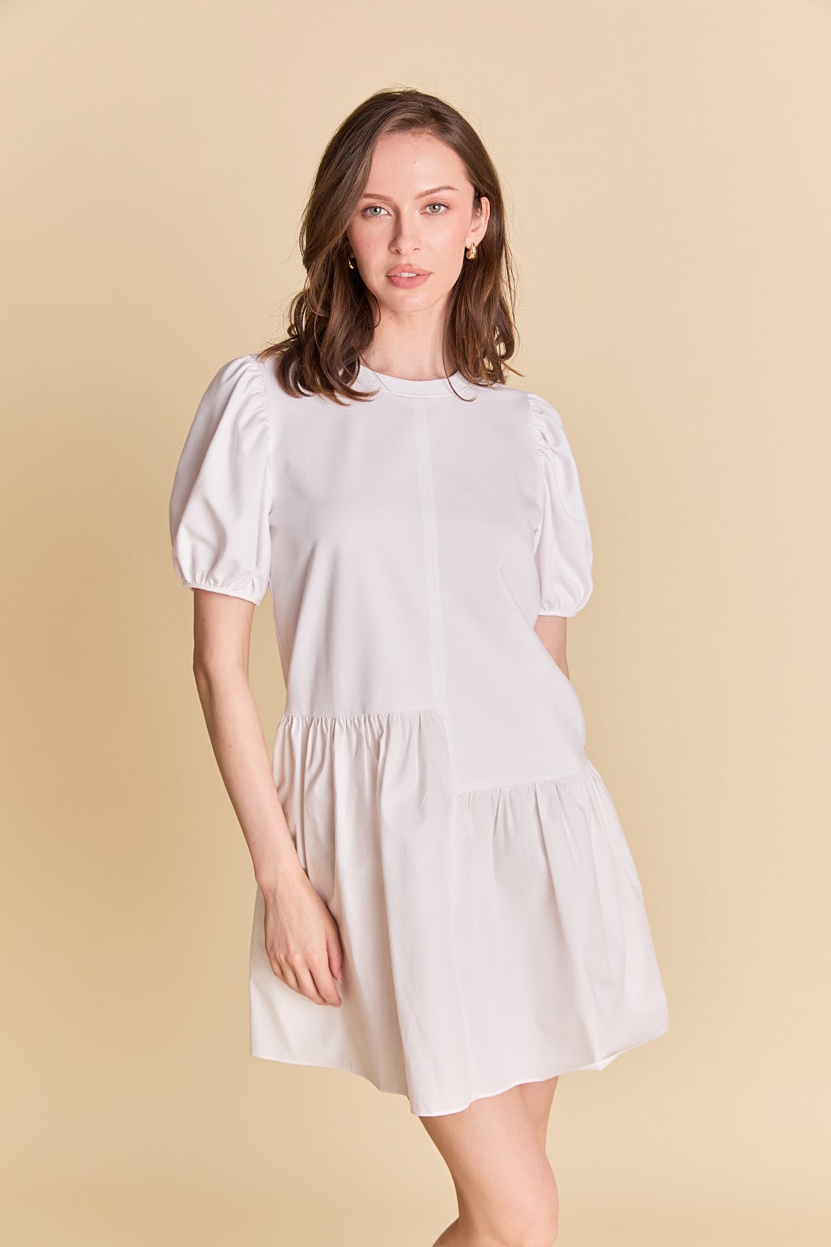 Knit Woven Mixed Dress