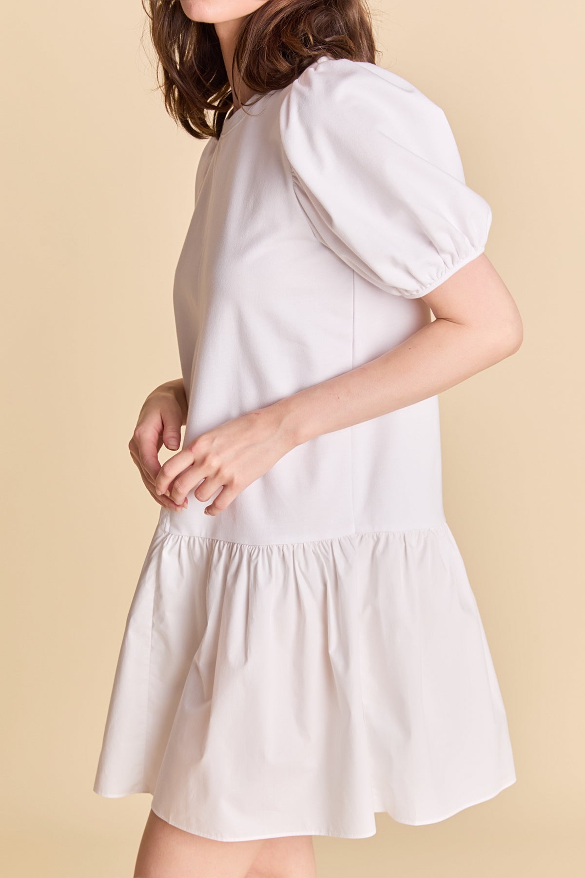 Knit Woven Mixed Dress